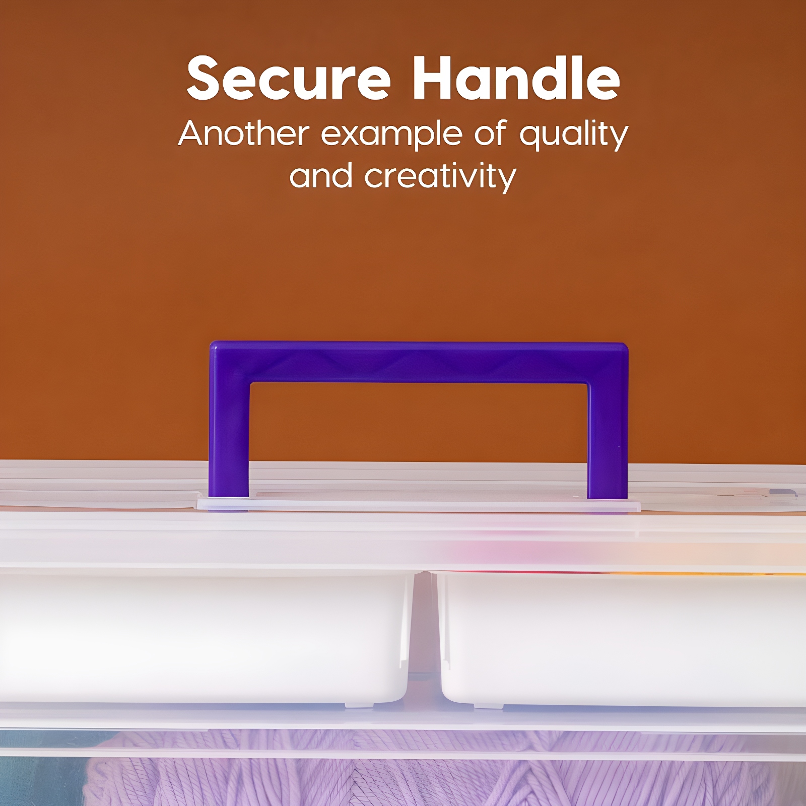 IRIS USA 9.4 Qt 2 Layer Stack and Carry Storage Containers with Bulked-Up Lid and 4 Removable Dividers, Clear/Violet