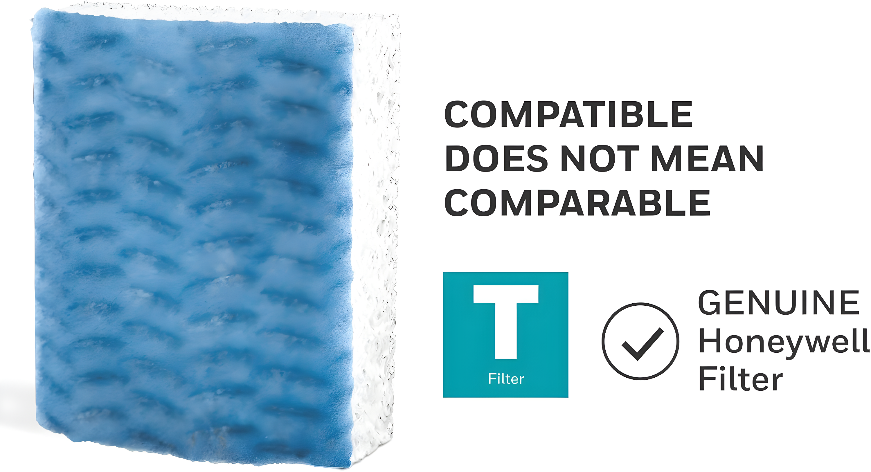 Honeywell Replacement Wicking Filter T: Compatible with Honeywell Humidifiers, Captures Dust & Pollen, HFT600 Filter