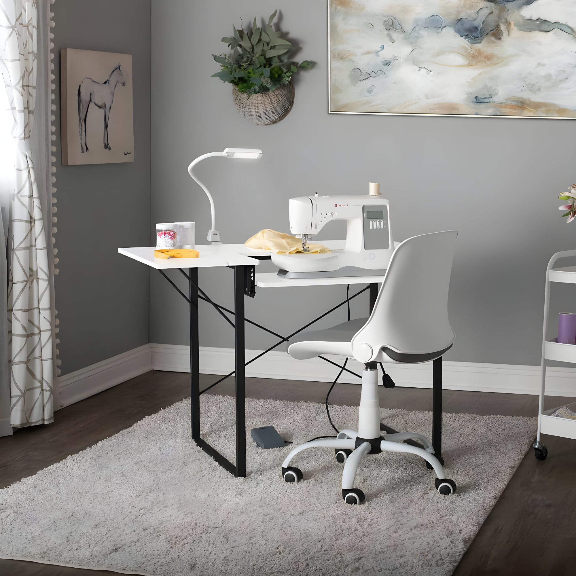 41'' x 23'' Sewing Table with Sewing Machine Platform