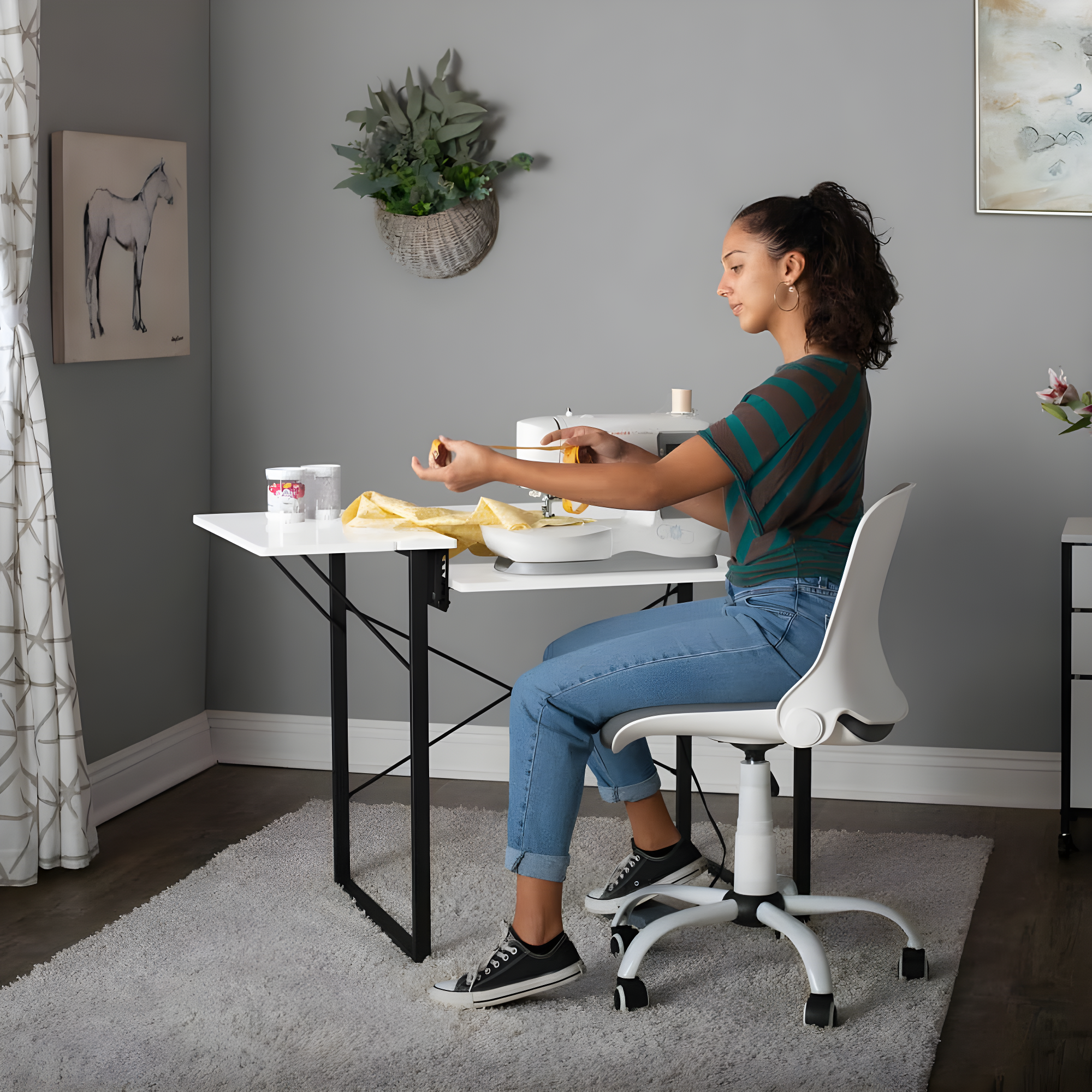 41'' x 23'' Sewing Table with Sewing Machine Platform