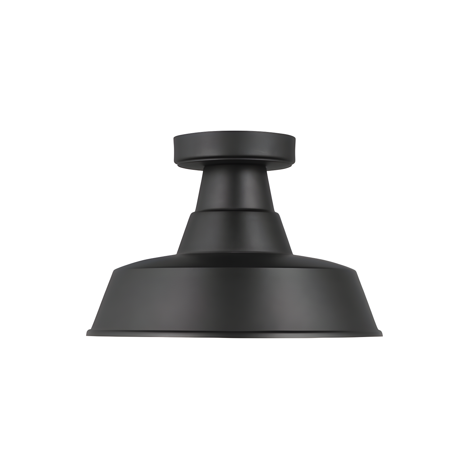 Fisher Outdoor Flush Mount - Black / 12"Dia