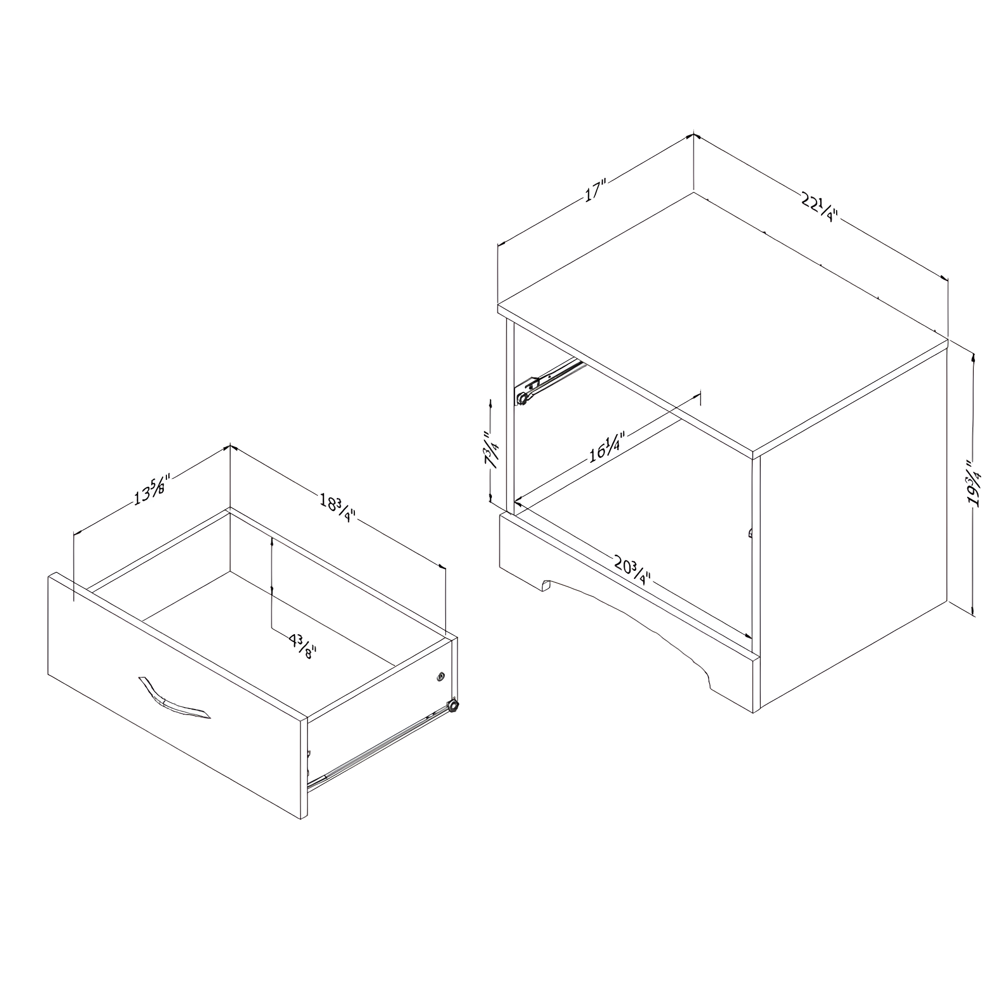 Lochran 22.25'' W Nightstand