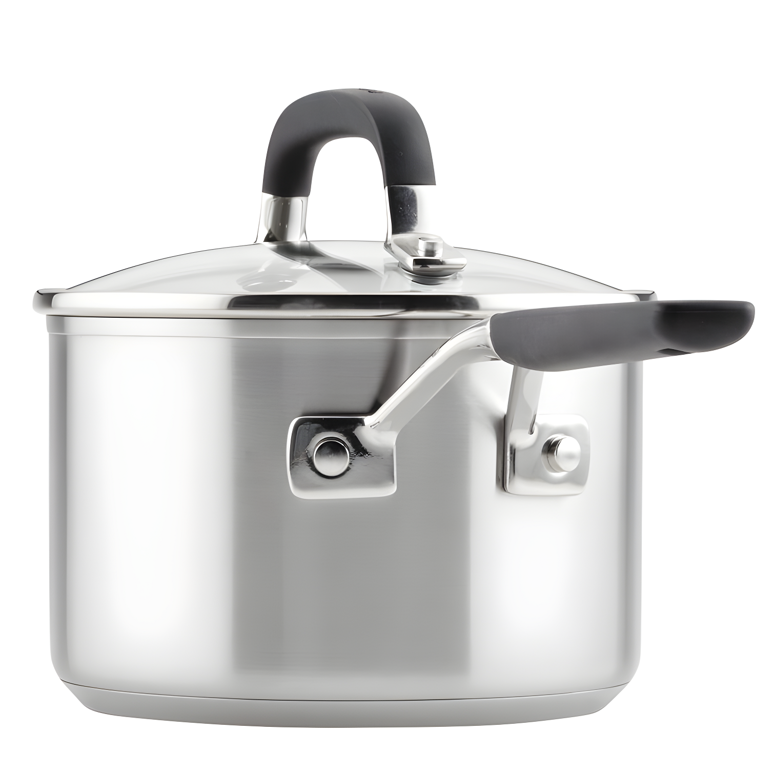 KitchenAid Stainless Steel Induction Sauce Pan with Measuring Marks and Lid, 2 Quart