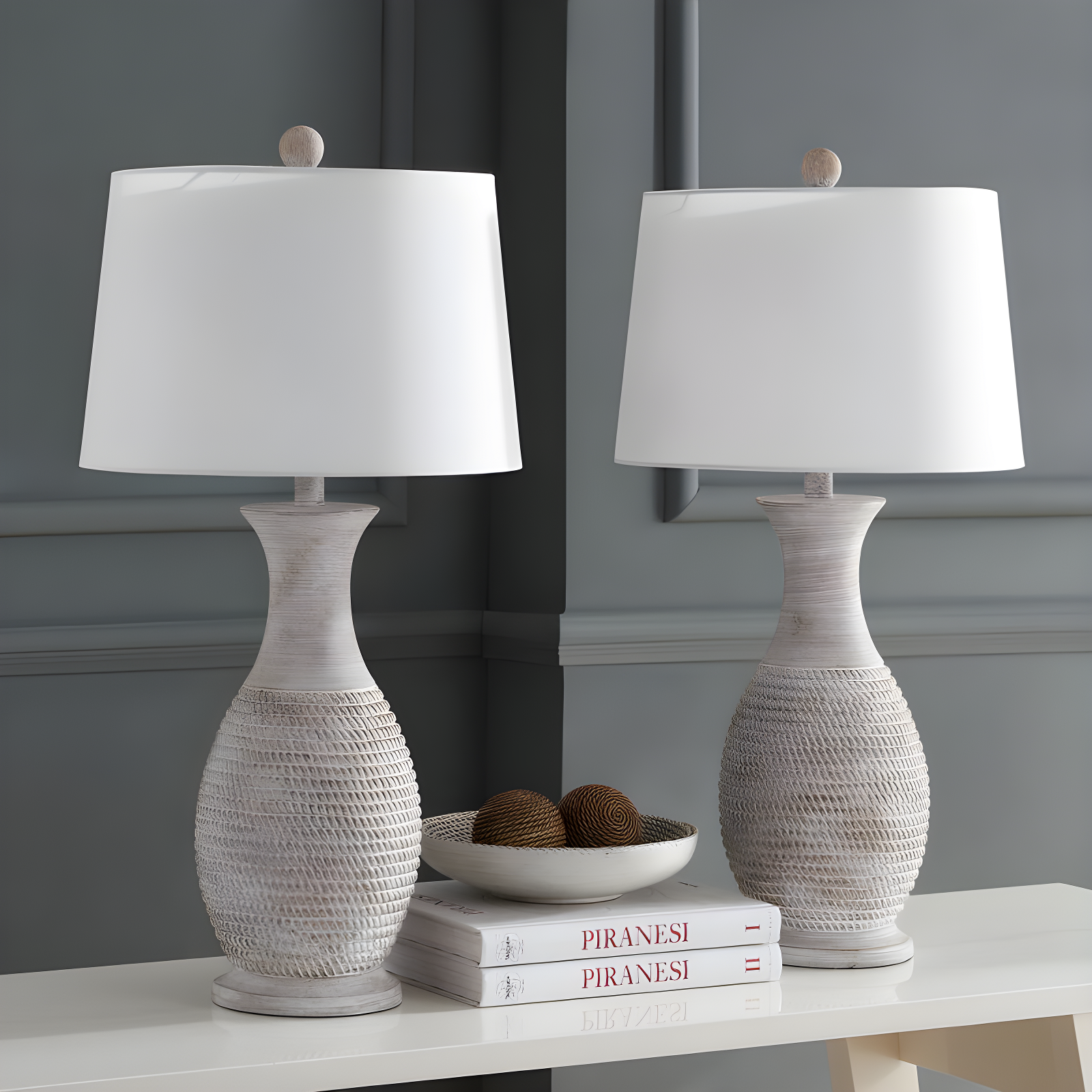 Ophelia & Co. Plath Resin Table Lamp (Set of 2)