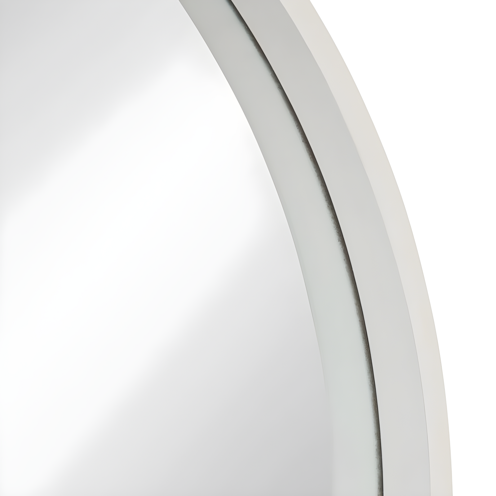 Kate and Laurel All Things Decor 26" x 26" Travis Round Wood Accent Wall Mirror White: Modern MDF Framed, No Assembly Required