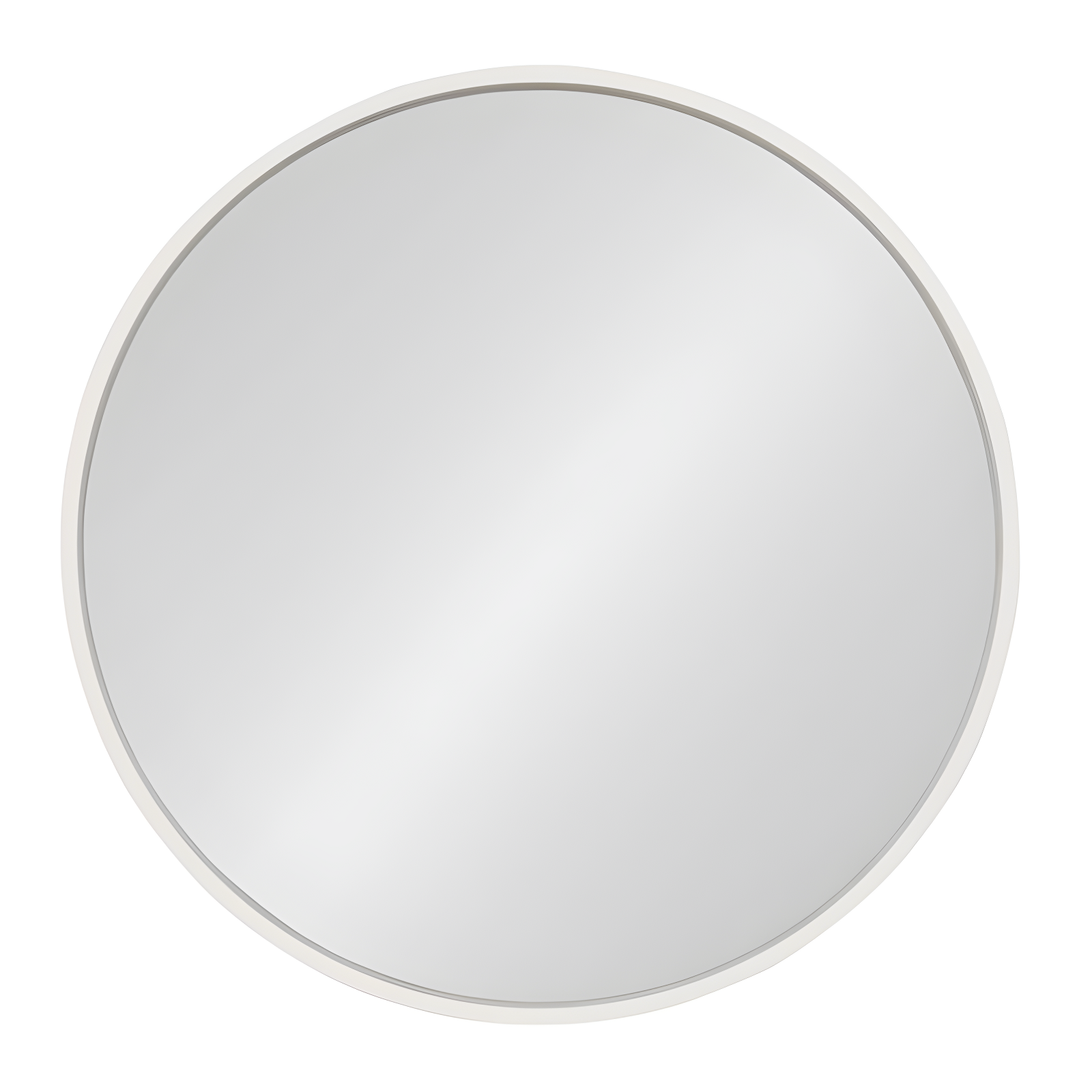 Kate and Laurel All Things Decor 26" x 26" Travis Round Wood Accent Wall Mirror White: Modern MDF Framed, No Assembly Required