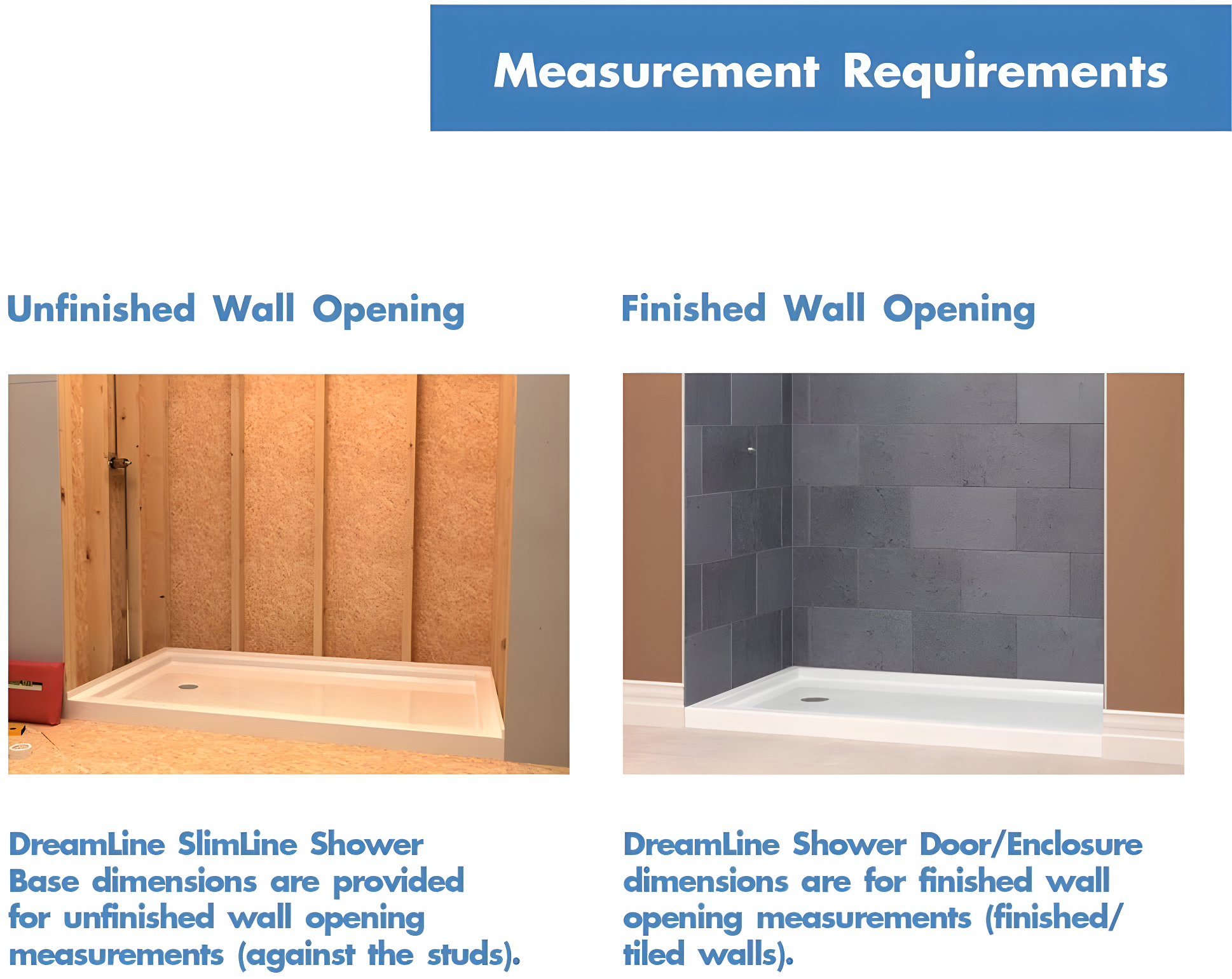 SlimLine 60" x 30" Single Threshold Shower Base