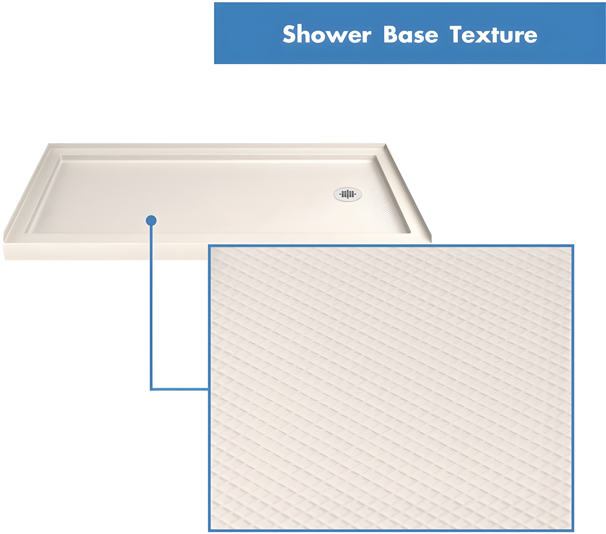 SlimLine 60" x 30" Single Threshold Shower Base