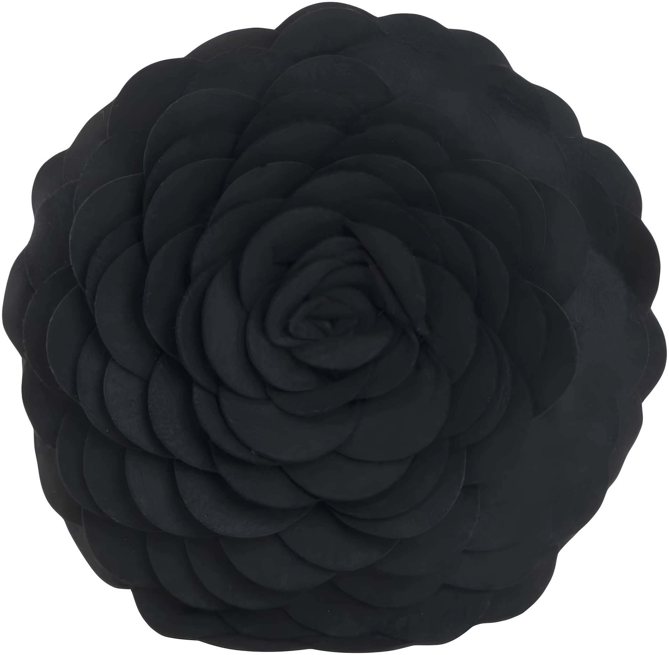 Flower Appliqued Felt Throw Pillow