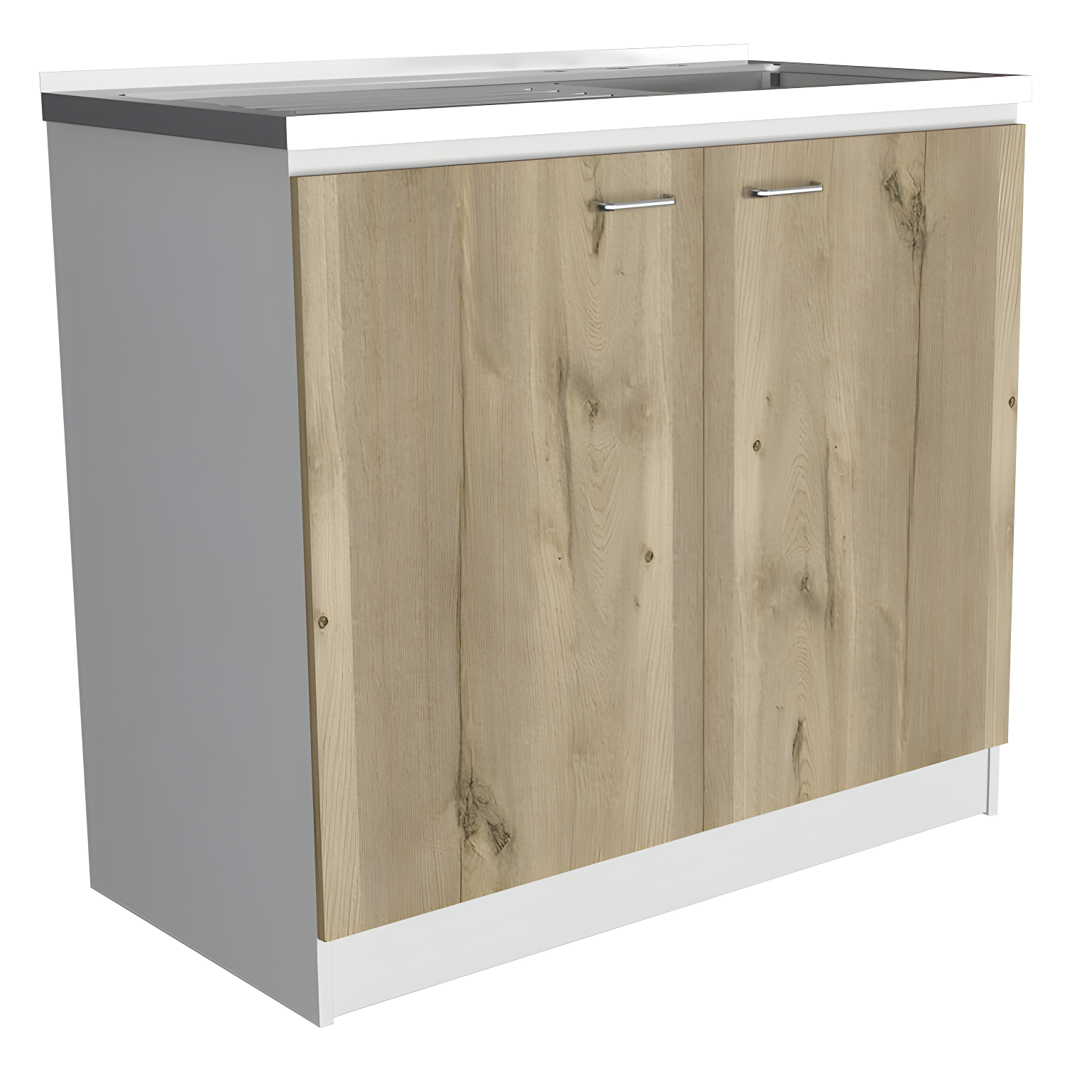 TUHOME Napoles Utility Sink Cabinet With Integrated Steel Sink