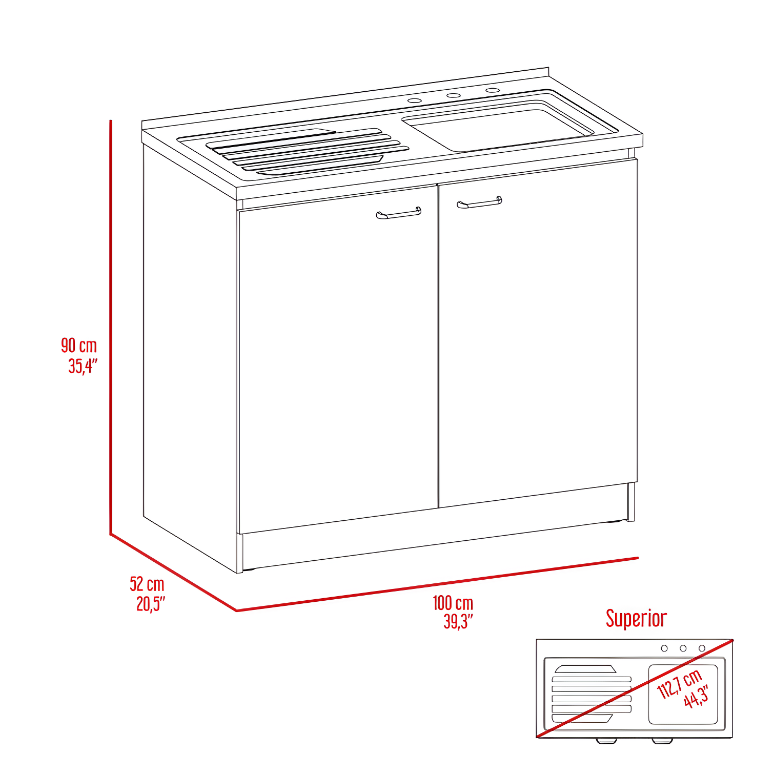 TUHOME Napoles Utility Sink Cabinet With Integrated Steel Sink