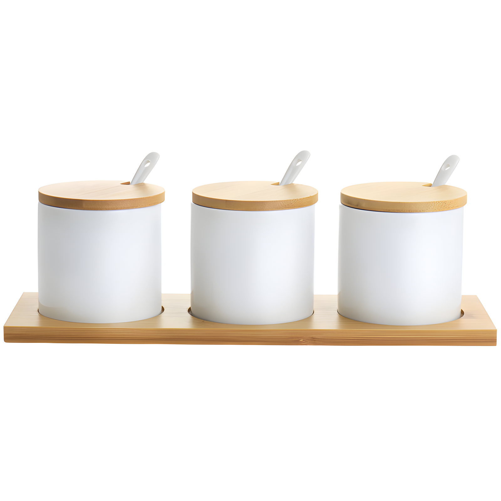 Gibson Elite Gibson Elite Gracious Dining 10 Piece Fine Ceramic Condiment Jars Serving Set In White