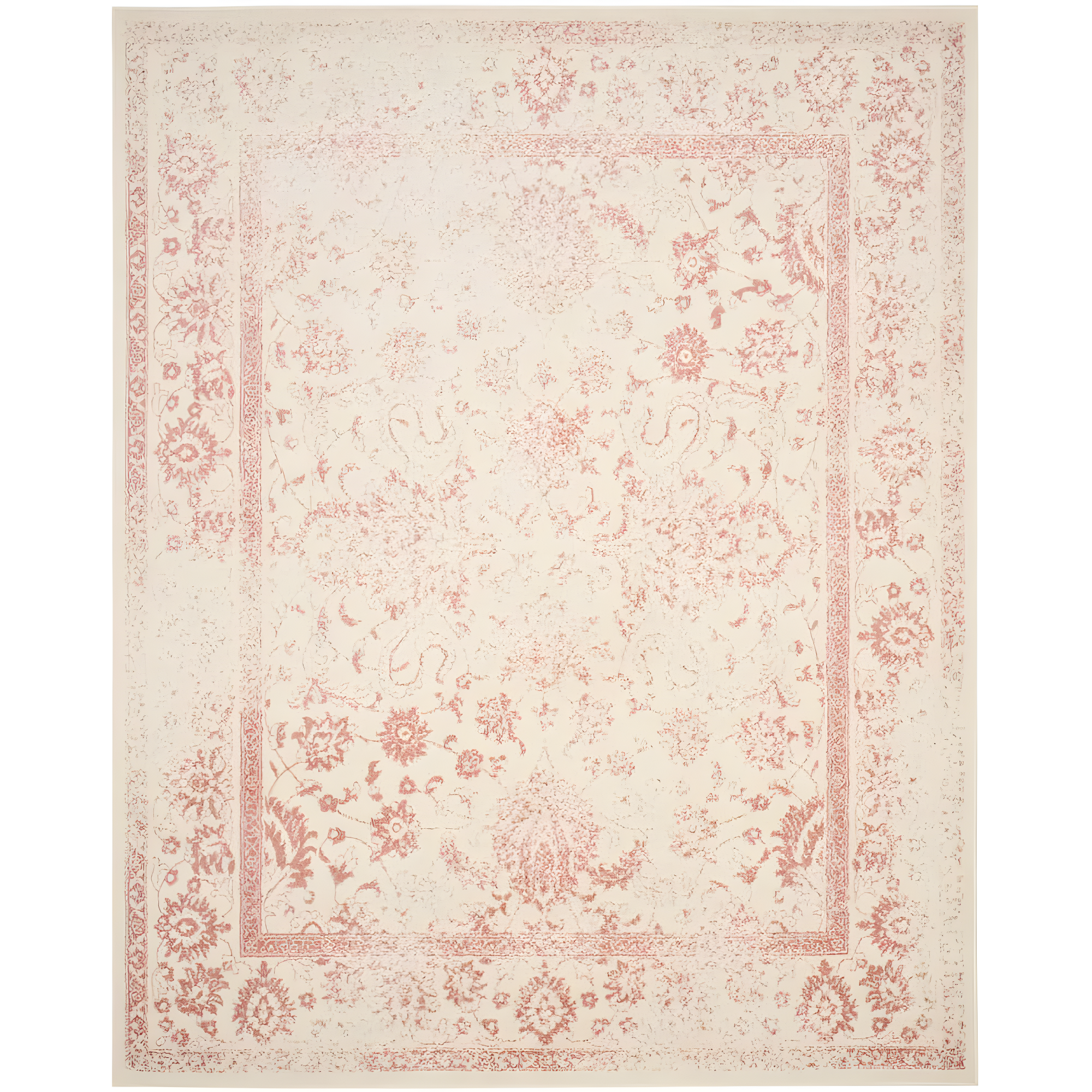 Adirondack ADR109 Machine Made Indoor Area Rug - Ivory/Rose - 8'x10' - Safavieh
