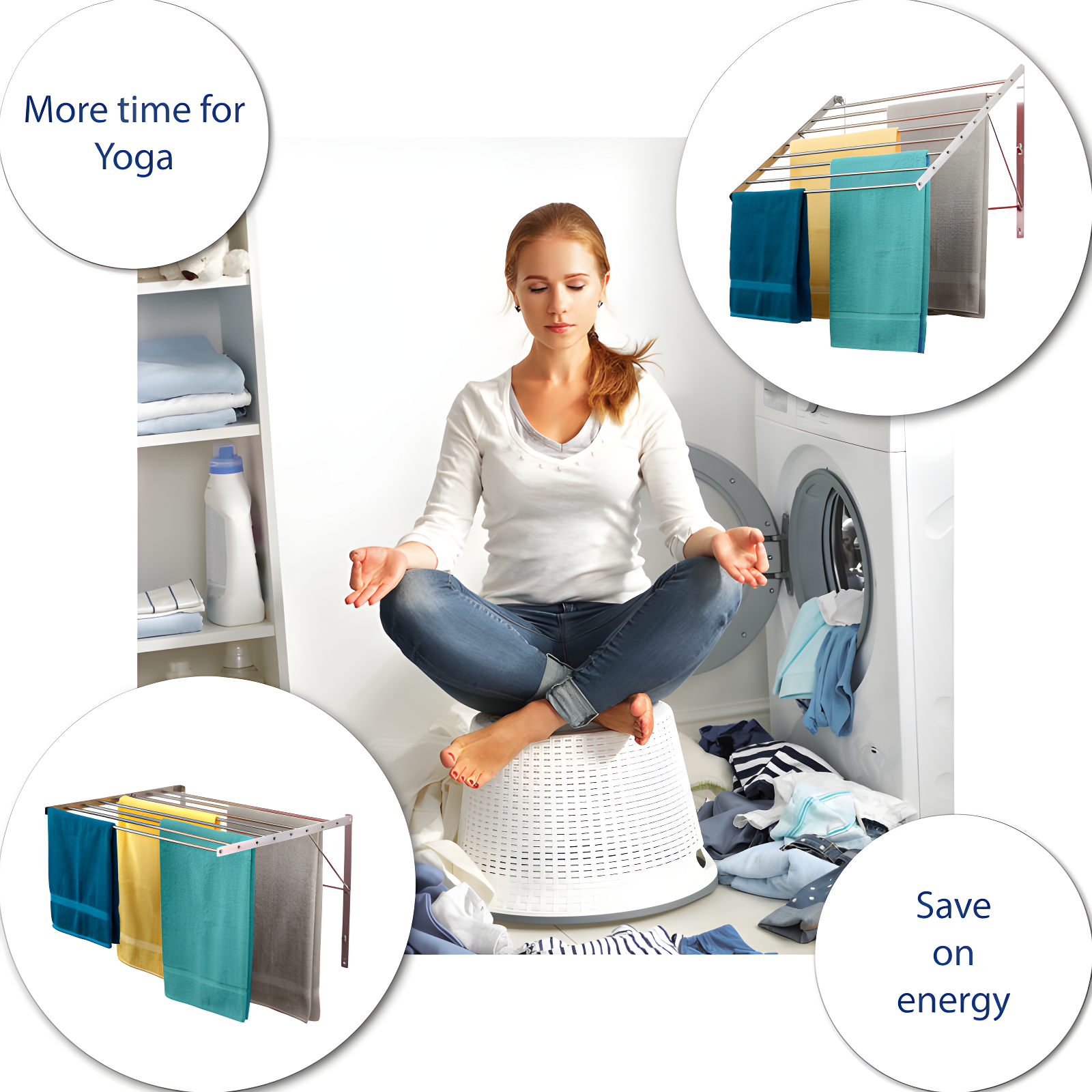 Rebrilliant Stainless Steel Foldable Wall Mounted Drying Rack