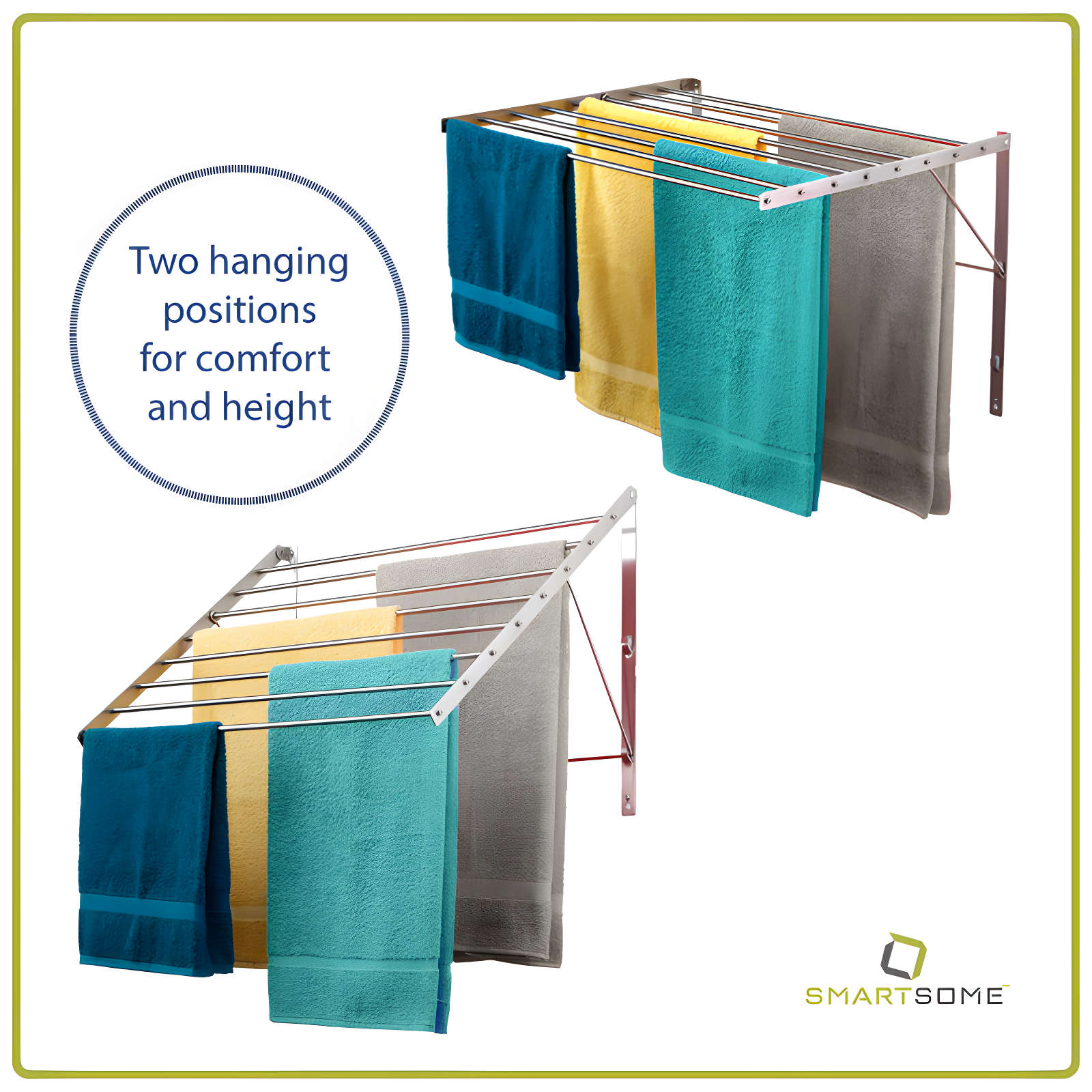 Rebrilliant Stainless Steel Foldable Wall Mounted Drying Rack