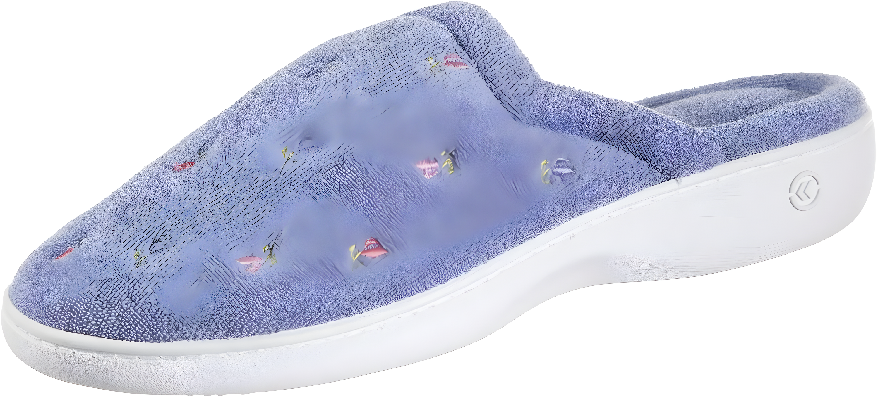 isotoner Women's Classic Terry Clog Slippers Slip on, Periwinkle, 5.5-6