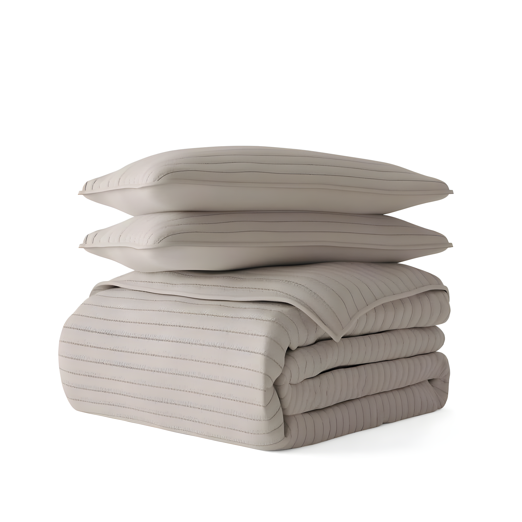 Becky Cameron Lightweight All Season Stripe Stitch Quilt Set with Shams