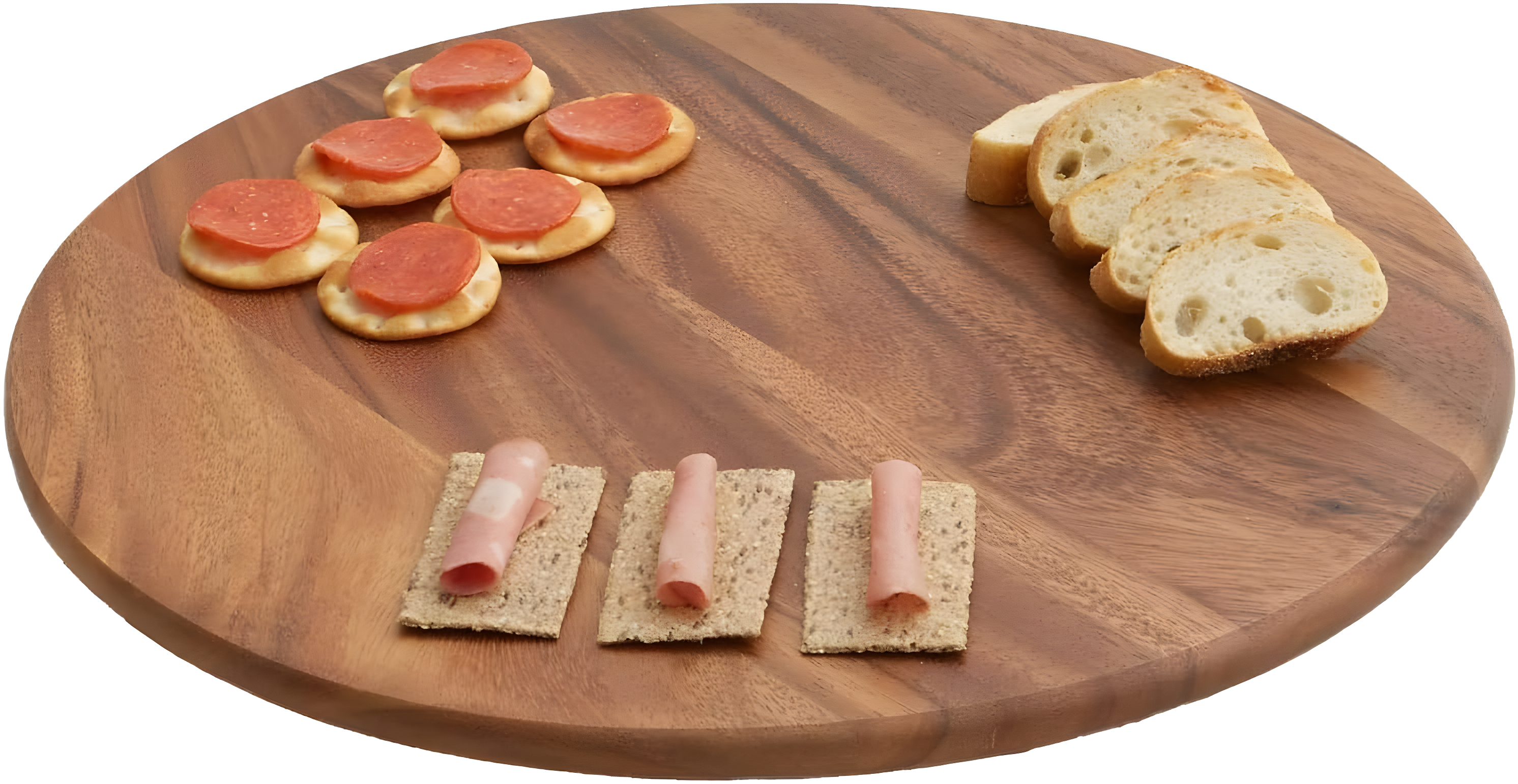 Woodard & Charles Acacia Wood Lazy Susan Tray with Stainless Steel Ball Bearing Mechanism, 16-Inch