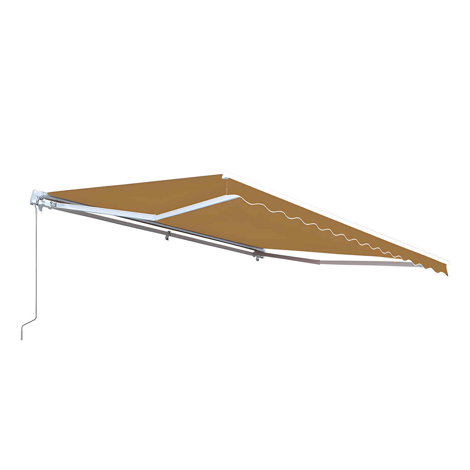 Motorized Retractable White Frame Patio Awning