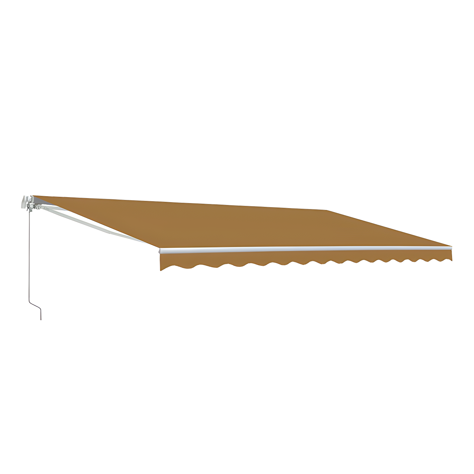 Motorized Retractable White Frame Patio Awning