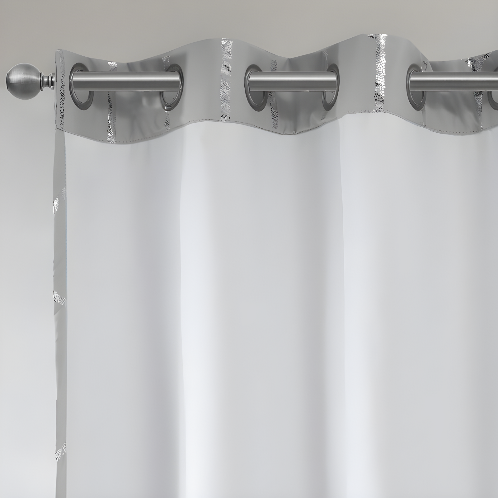 Intelligent Design Raina Geometric Total Blackout Grommet Single Curtain Panel
