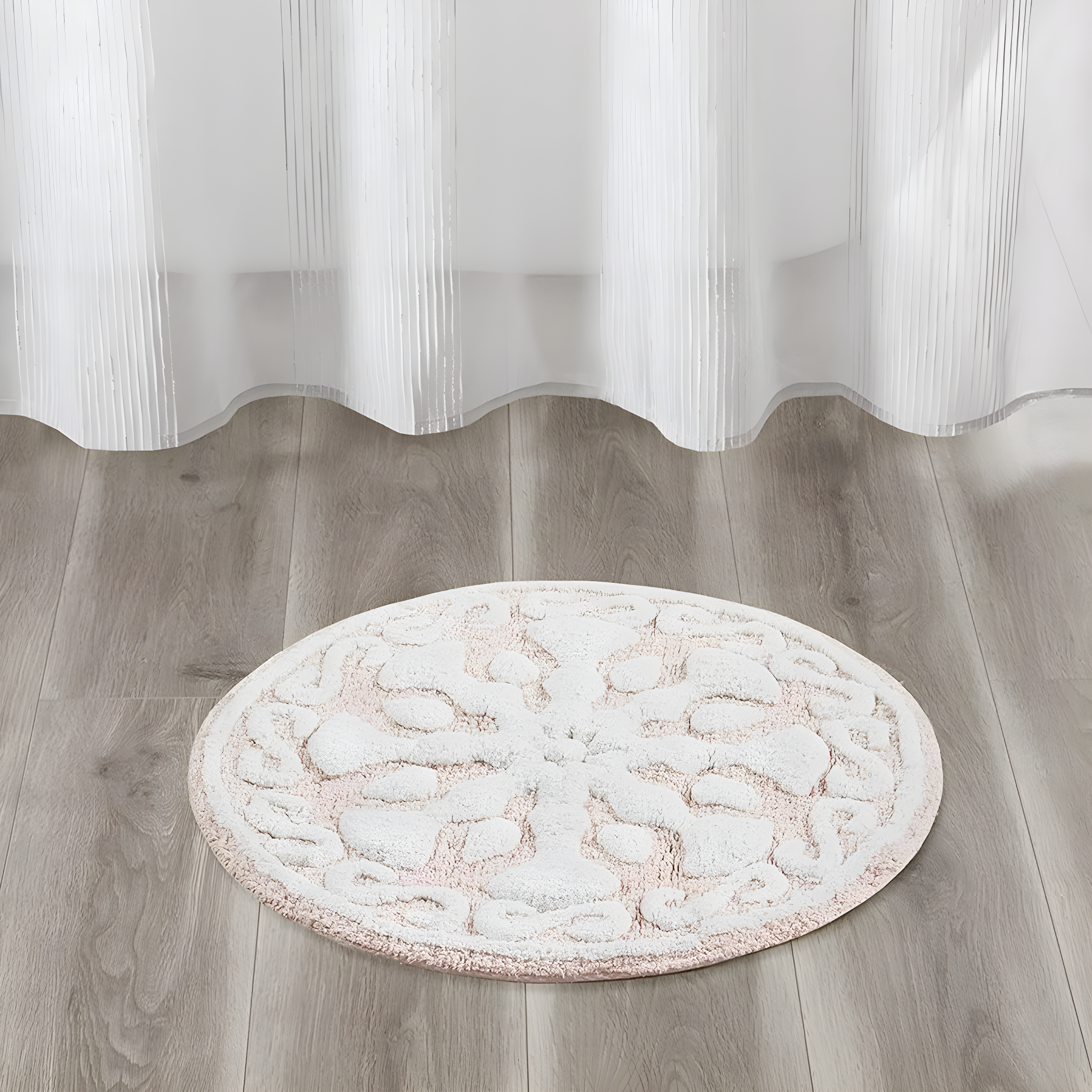 Madison Park Casablanca Medallion Cotton Tufted Bath Rug