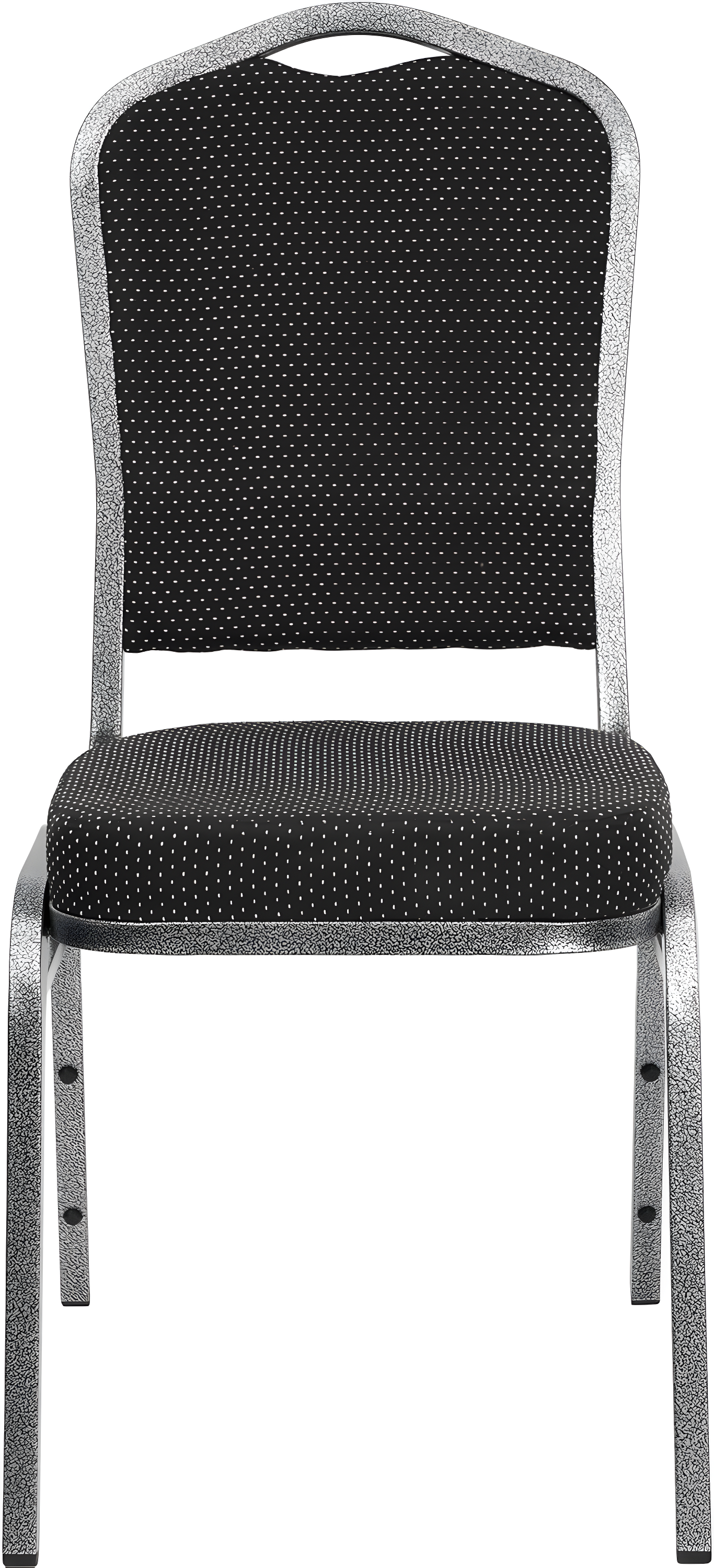 Black Diamond Fabric and Silver Vein Steel Stacking Banquet Chair