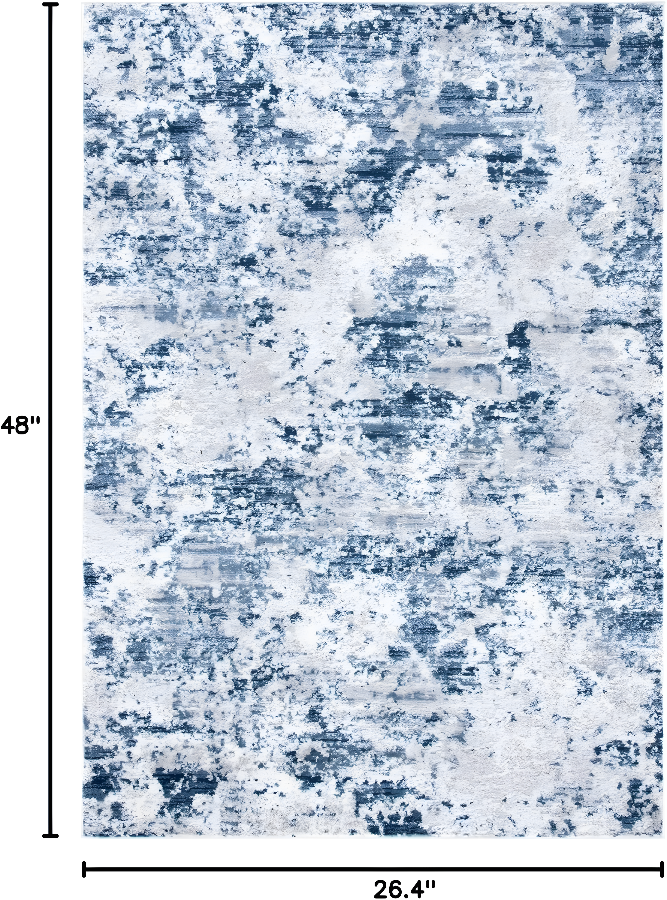 Amelia ALA705 Power Loomed Accent Rug - Navy/Grey - 2'2"x4' - Safavieh.