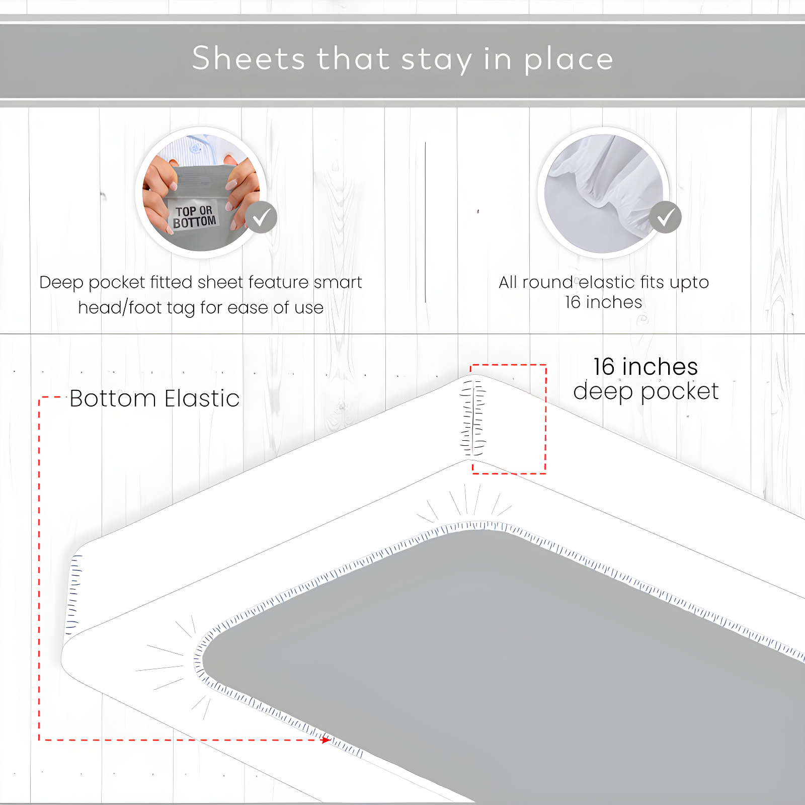 Purity Home Sustainable Organic 100% Cotton Breathable & Lightweight Deep Pocket Sheet Set