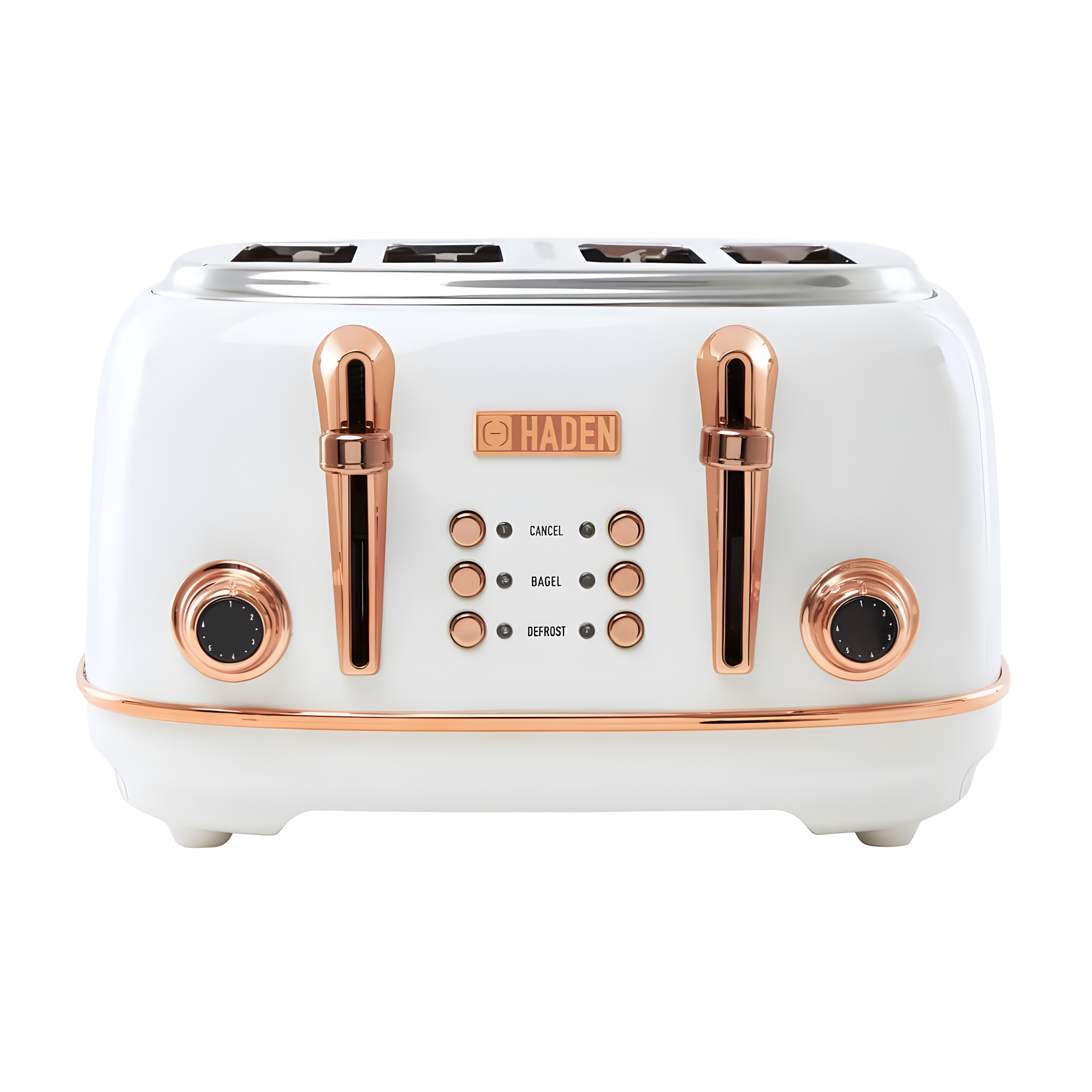 HADEN Heritage Ivory and Copper 4-Slice Toaster