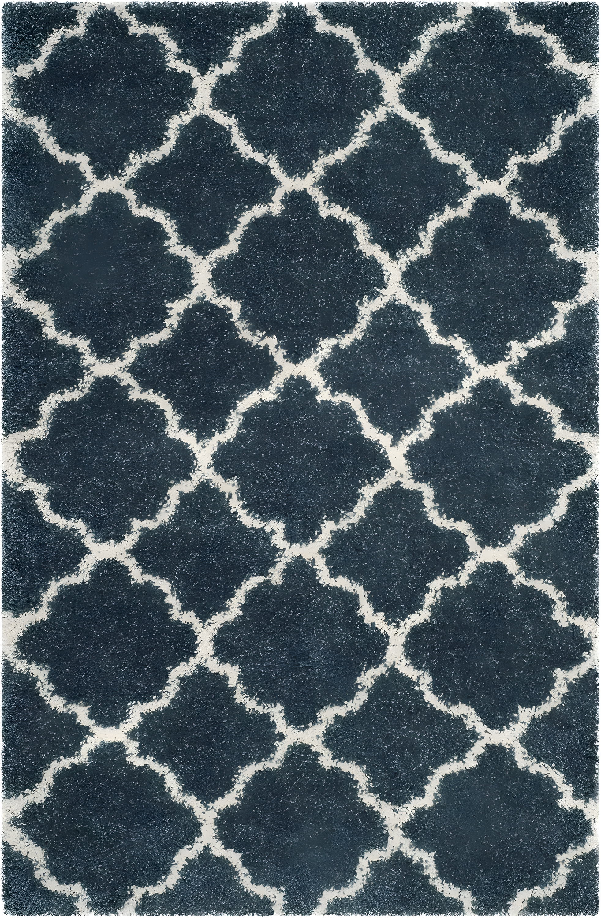 Hudson Shag SGH282 Power Loomed Indoor Area Rug - Slate Blue/Ivory - 4'x6' - Safavieh.