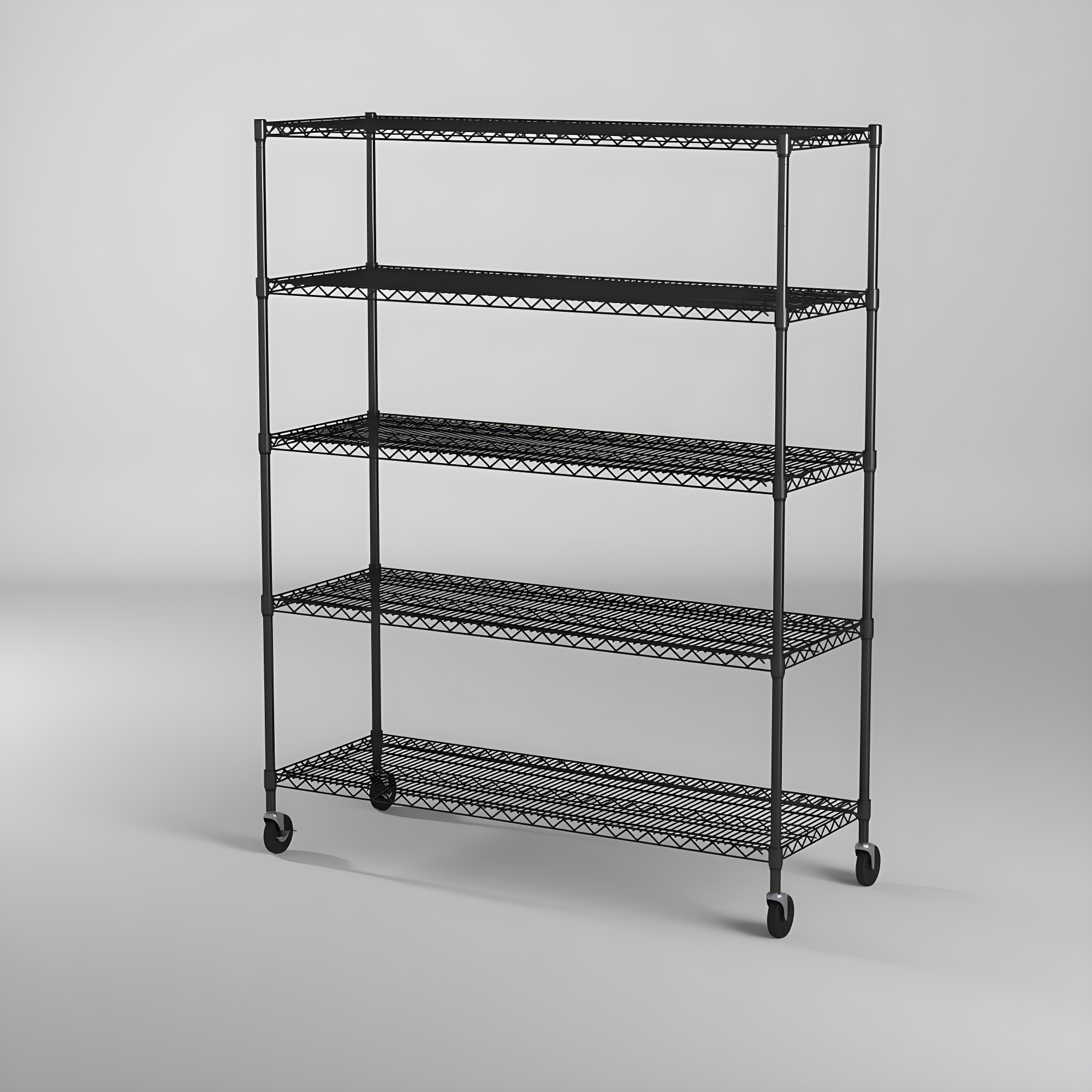 Trinity TRINITY EcoStorage 5-Tier NSF Rolling Steel Wire Shelving Unit w/ Wheels (60 in. W x 24 in. D)