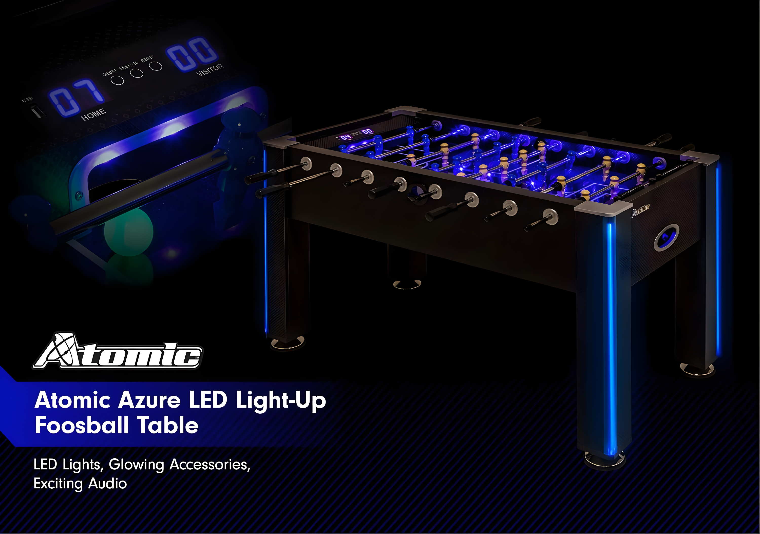 Atomic Atomic Azure 58.25'' Foosball Table