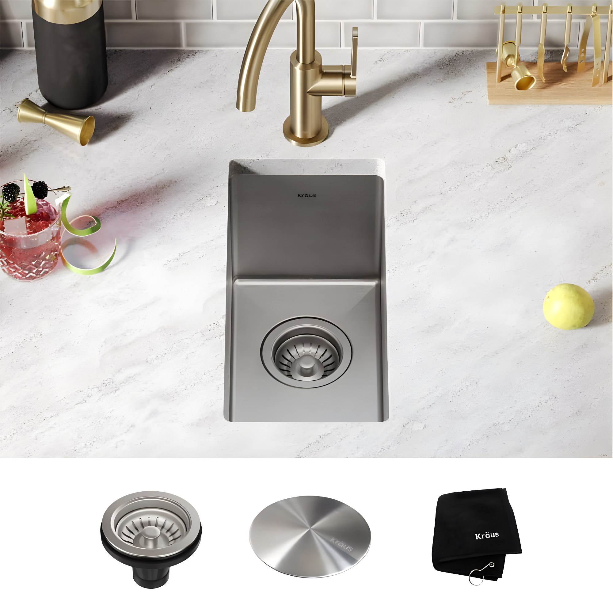 KRAUS Standart Pro Undermount 16 Gauge Stainless Steel Bar Kitchen Sink