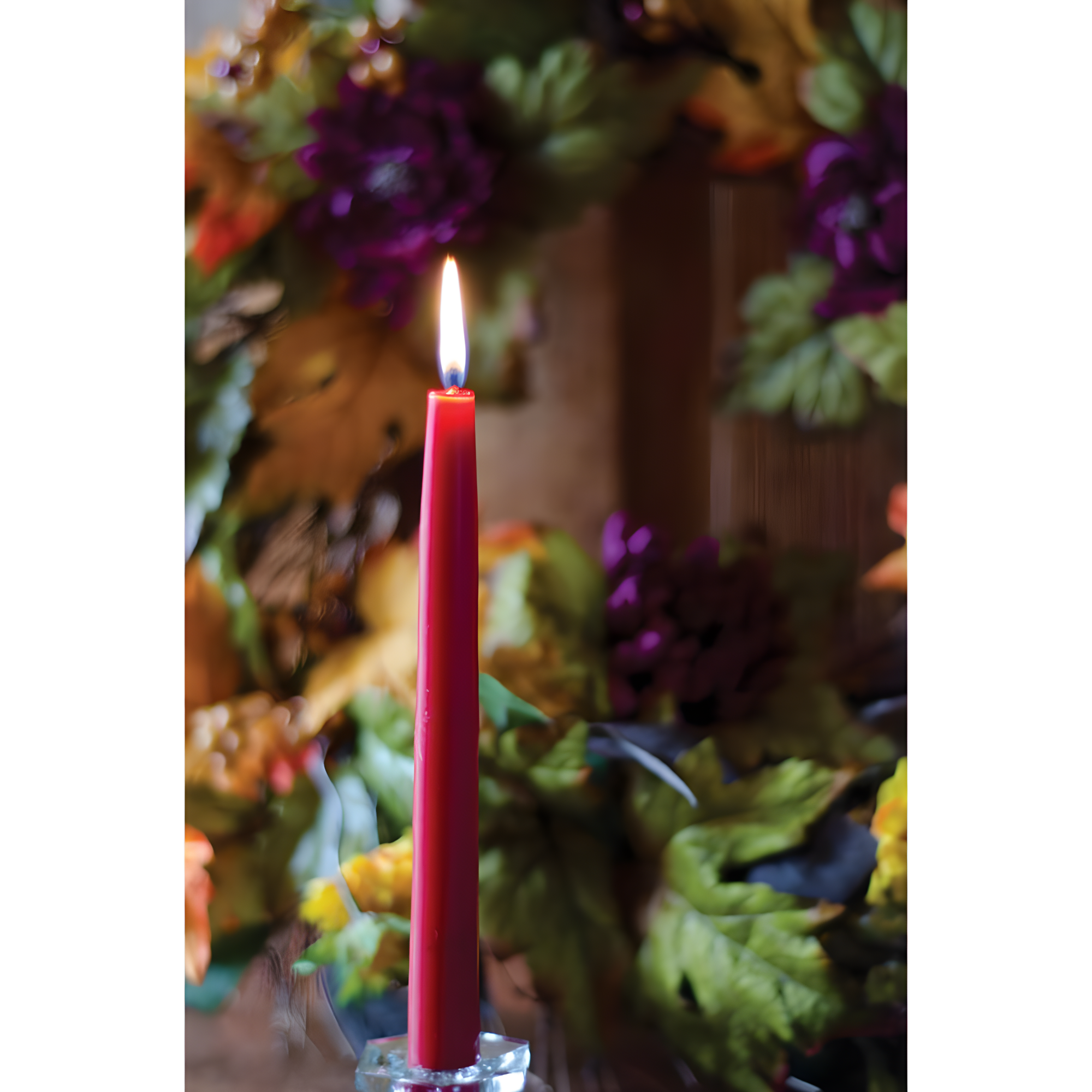 12 Piece Unscented Taper Candle Set (Set of 12)