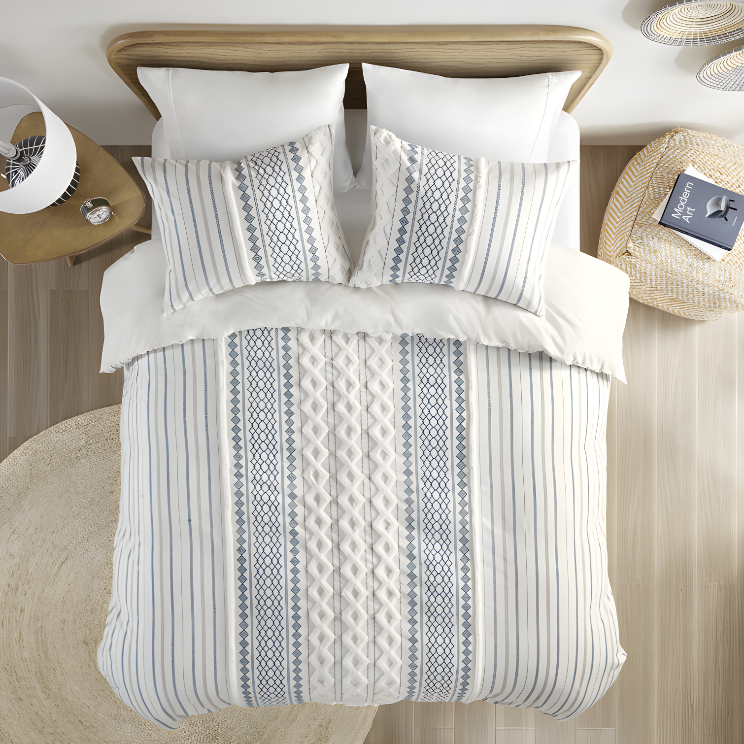 INK+IVY Imani Cotton Printed Duvet Cover Set