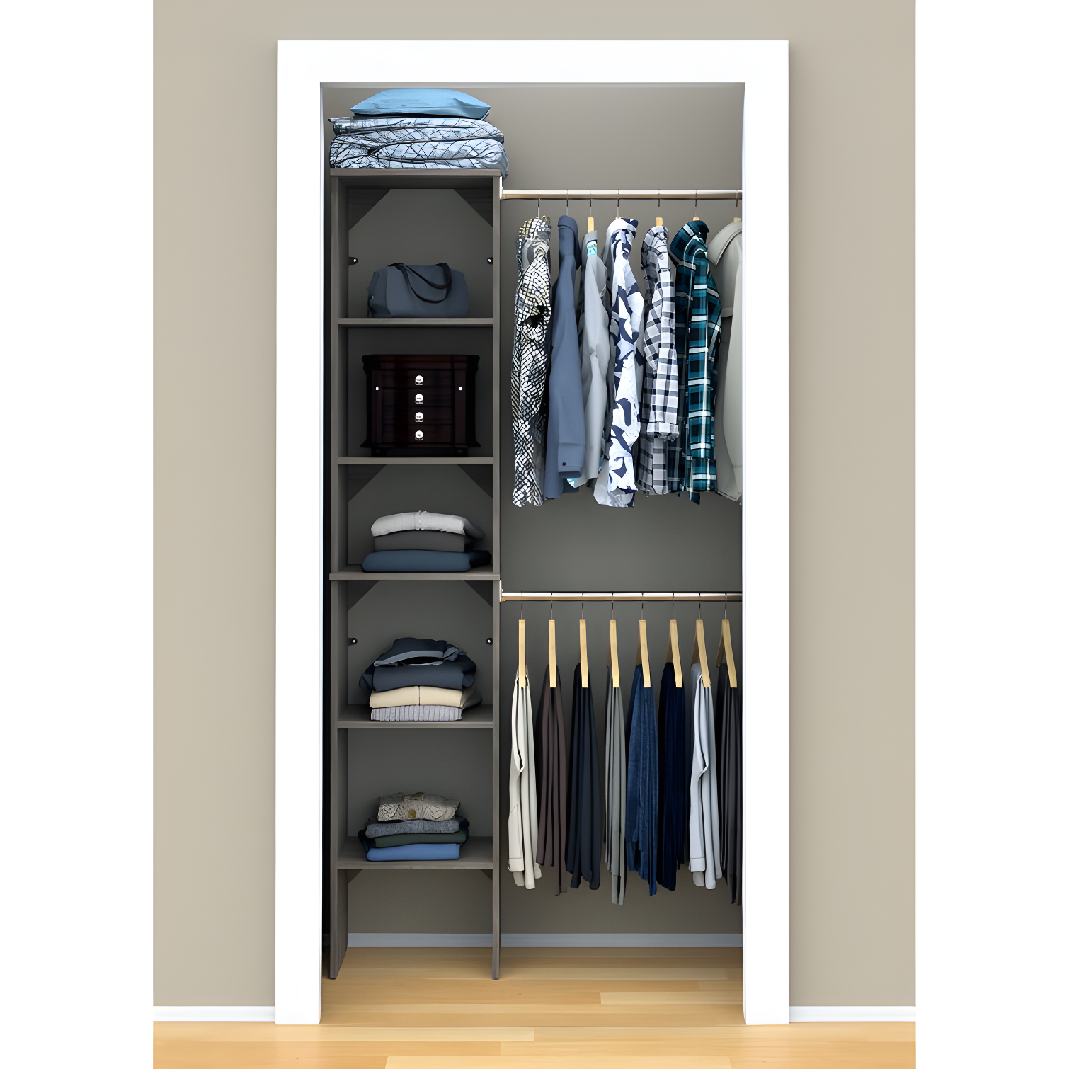 SuiteSymphony 77" to 113" Closet System Starter Kit