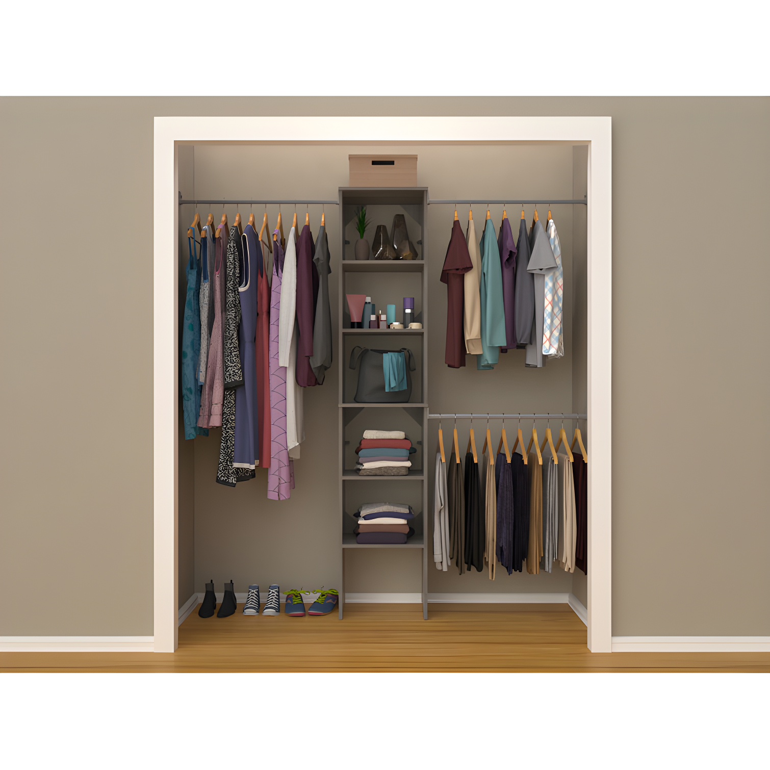 SuiteSymphony 77" to 113" Closet System Starter Kit