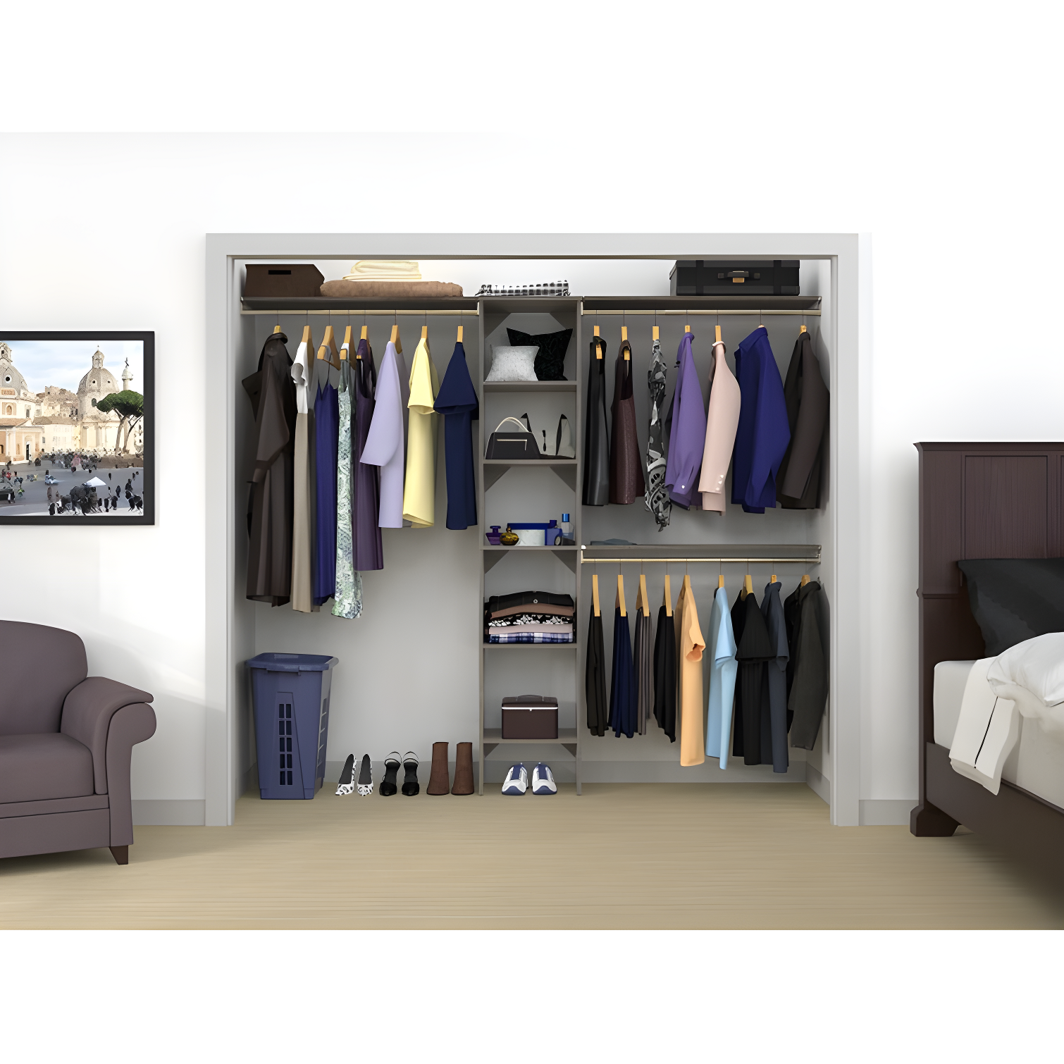 SuiteSymphony 77" to 113" Closet System Starter Kit