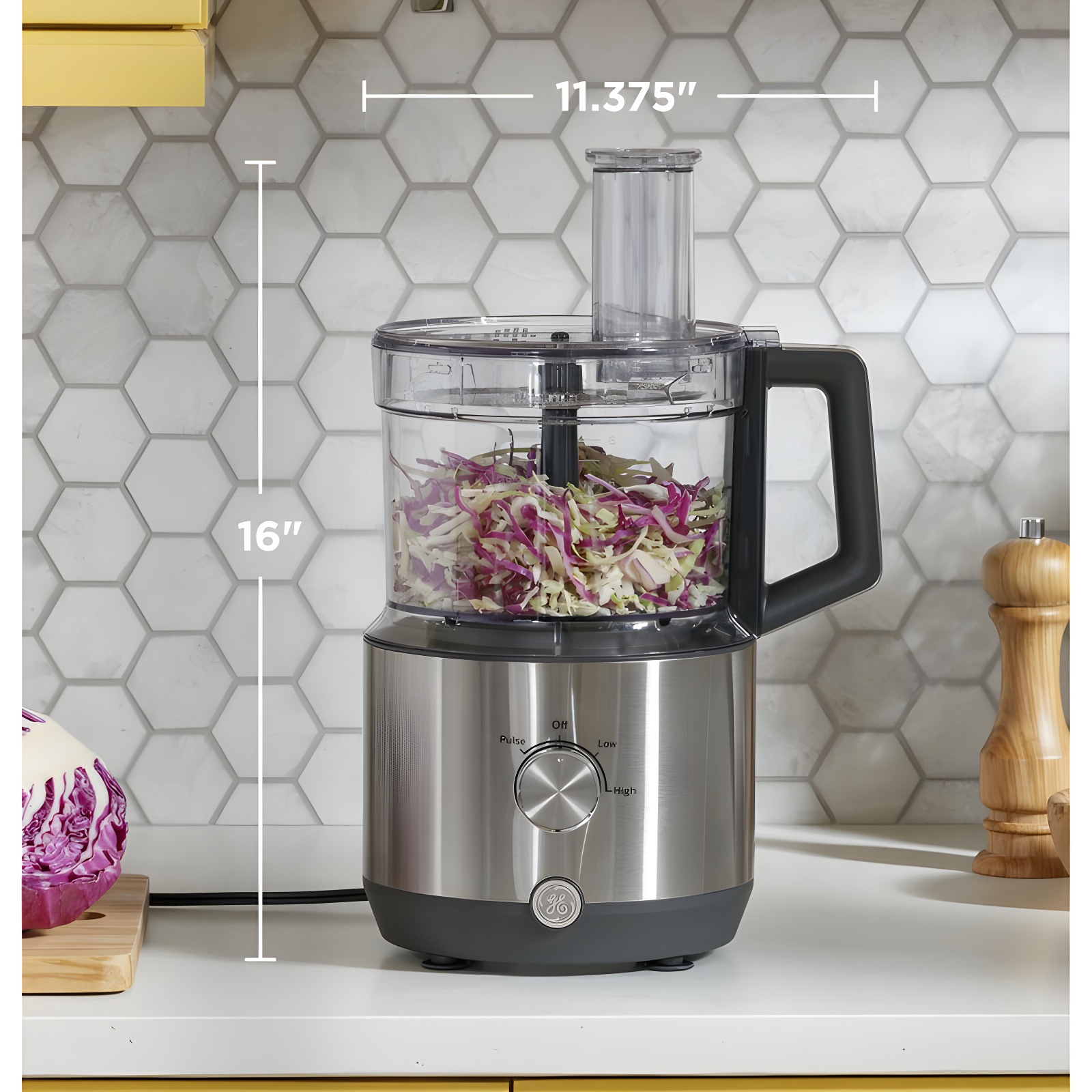 GE Appliances 12-Cup Food Processor with Accessories