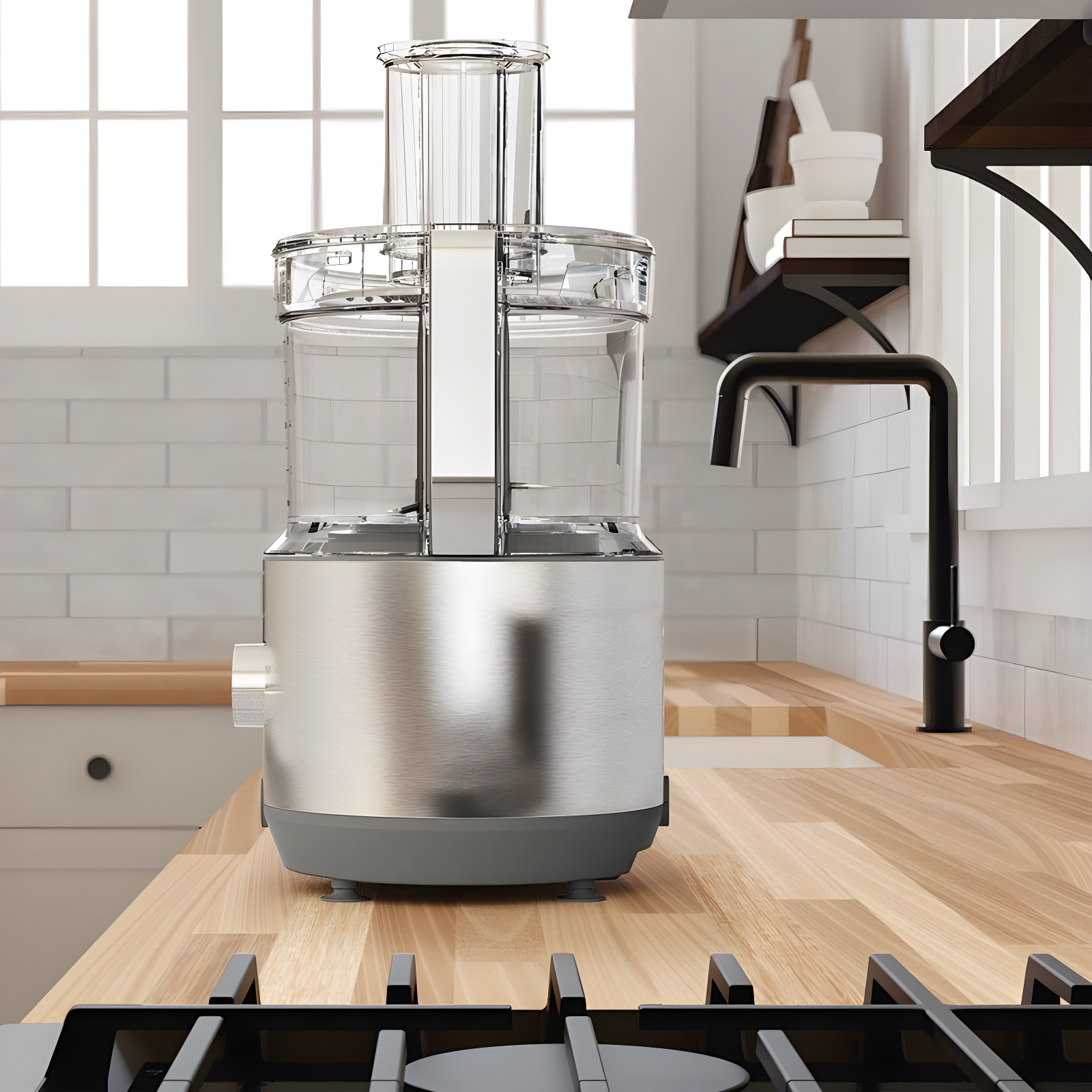 GE Appliances 12-Cup Food Processor with Accessories
