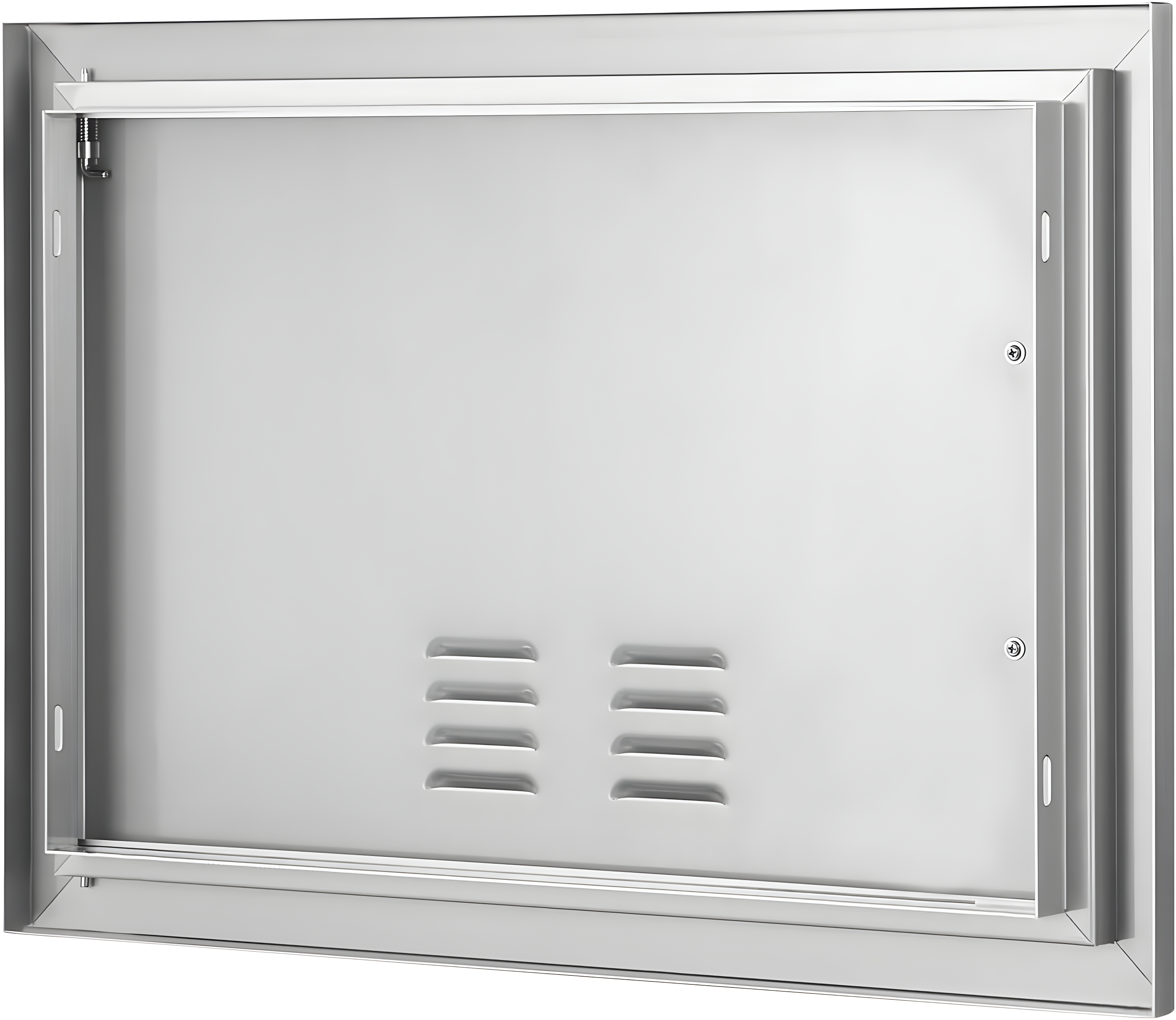 24 in. W x 17 in. H Single Outdoor Kitchen Door BBQ Access Door Stainless Steel Flush Mount Door Wall Vertical Door