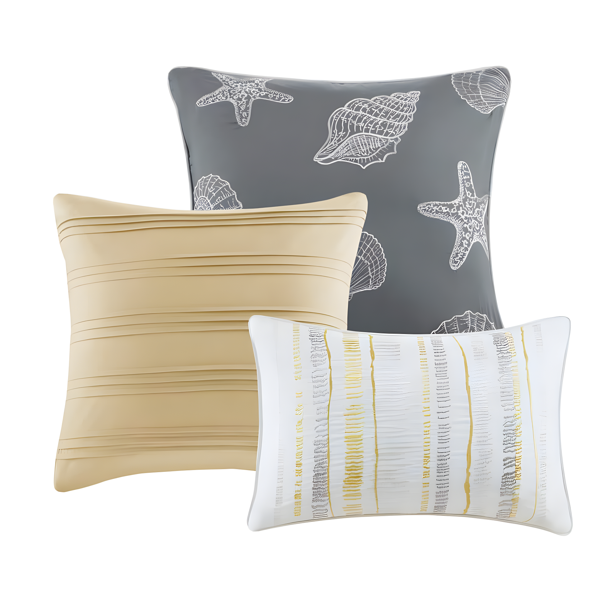 Marina 6 Piece Printed Quilt Set with Throw Pillows