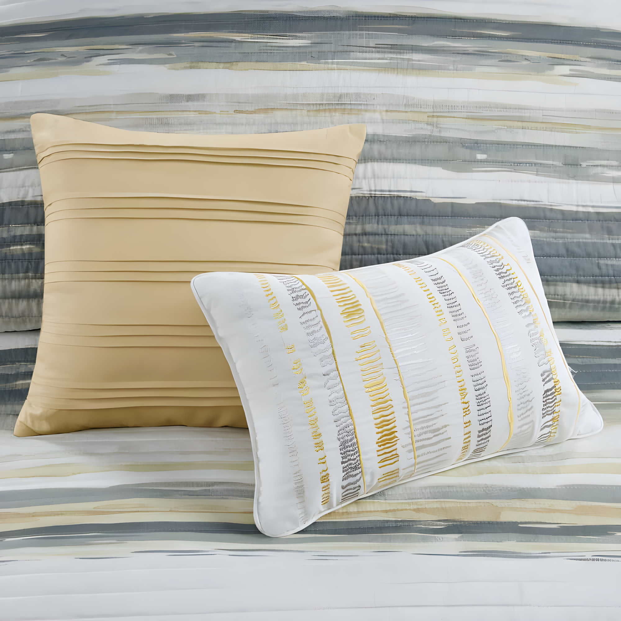 Marina 6 Piece Printed Quilt Set with Throw Pillows