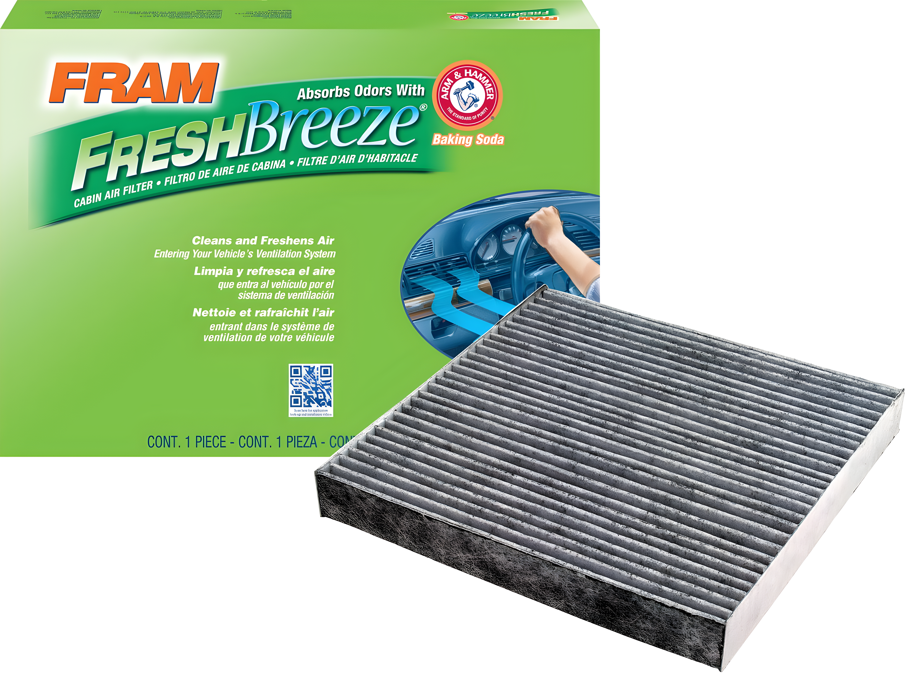 FRAM Fresh Breeze Cabin Air Filter, CF10134 Fits select: 2007-2016 HONDA CR-V, 2006-2015 HONDA CIVIC