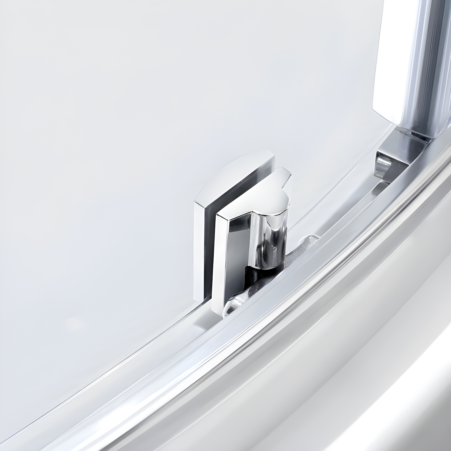 OVE Decors Breeze Premium 33 in. Framed Round Shower Kit w/ Clear Glass, Base