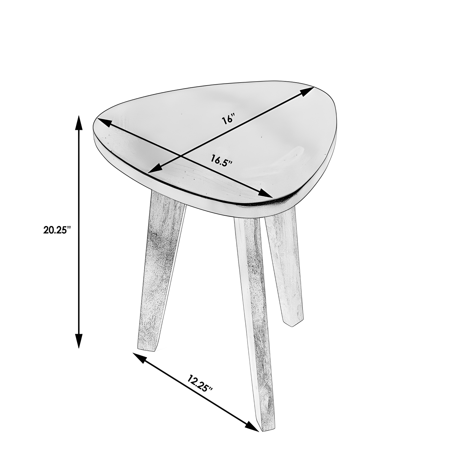 Butler Chula Vista Contempoary Bunching Table with 3 Angled Acacia Wood Legs - Black
