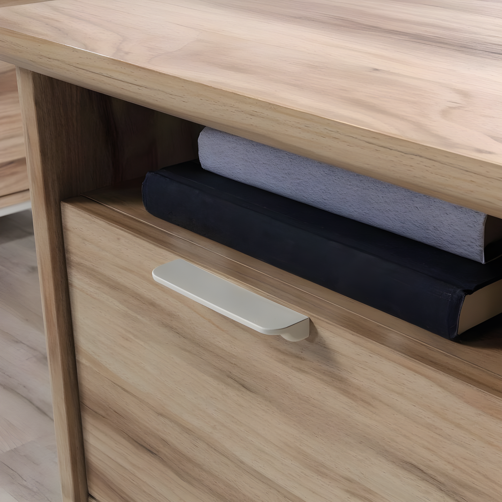 Portage Park Executive Desk Kiln Acacia - Sauder