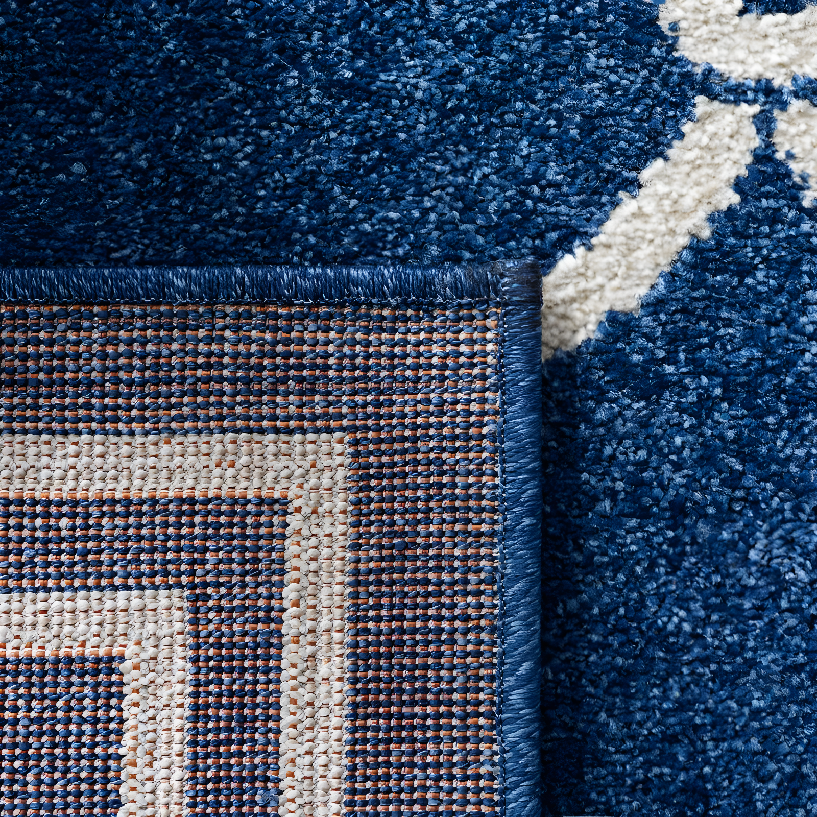 Amherst AMT414 Power Loomed Indoor Area Rug - Navy/Beige - 9'x12' - Safavieh
