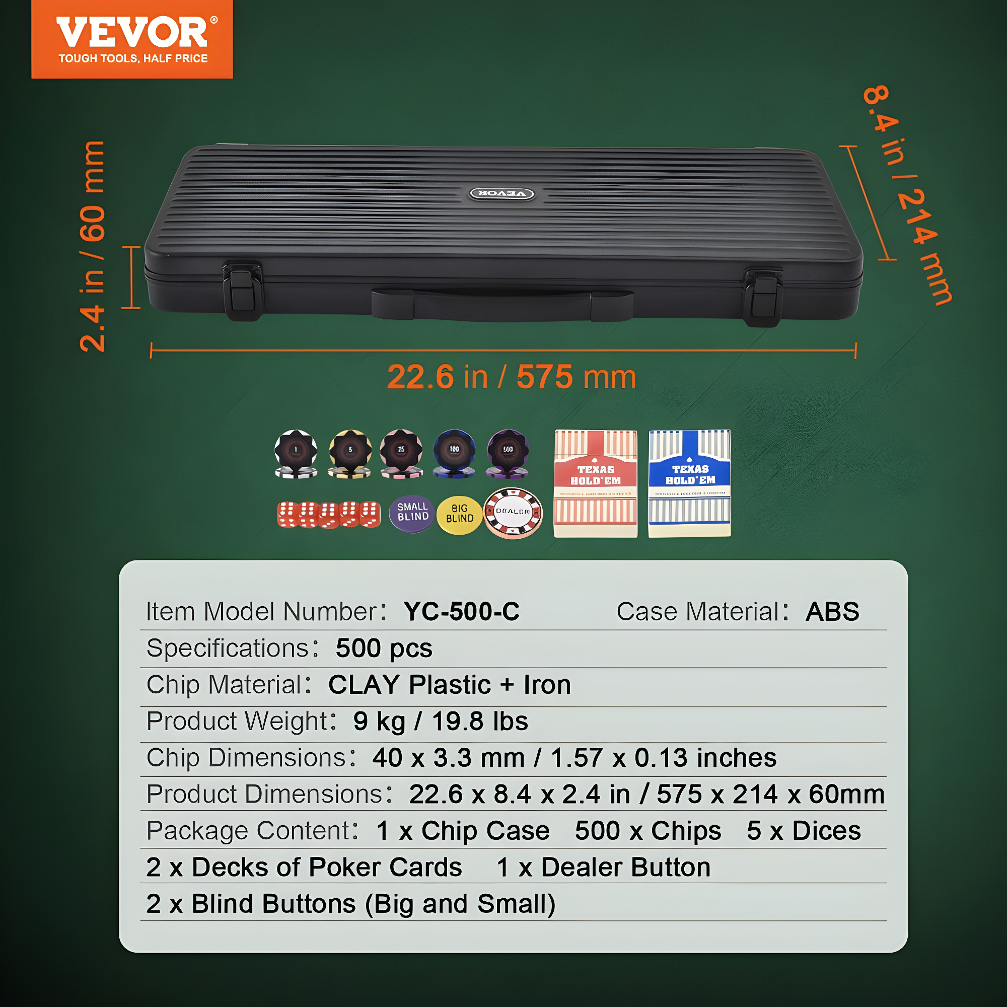 VEVOR VEVOR 10 Player Poker Card